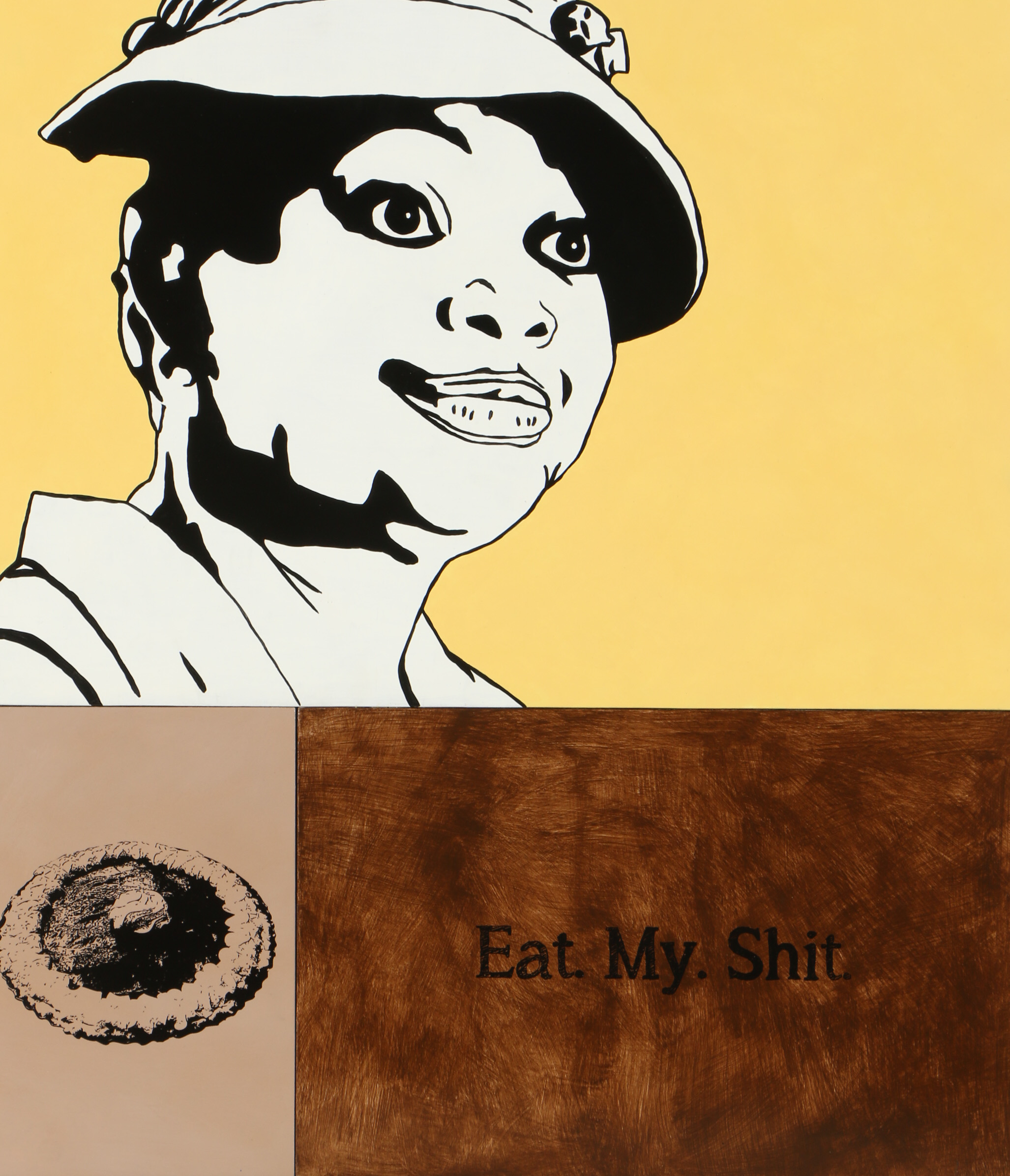 Eric Brass Mixed Media Painting "Help"