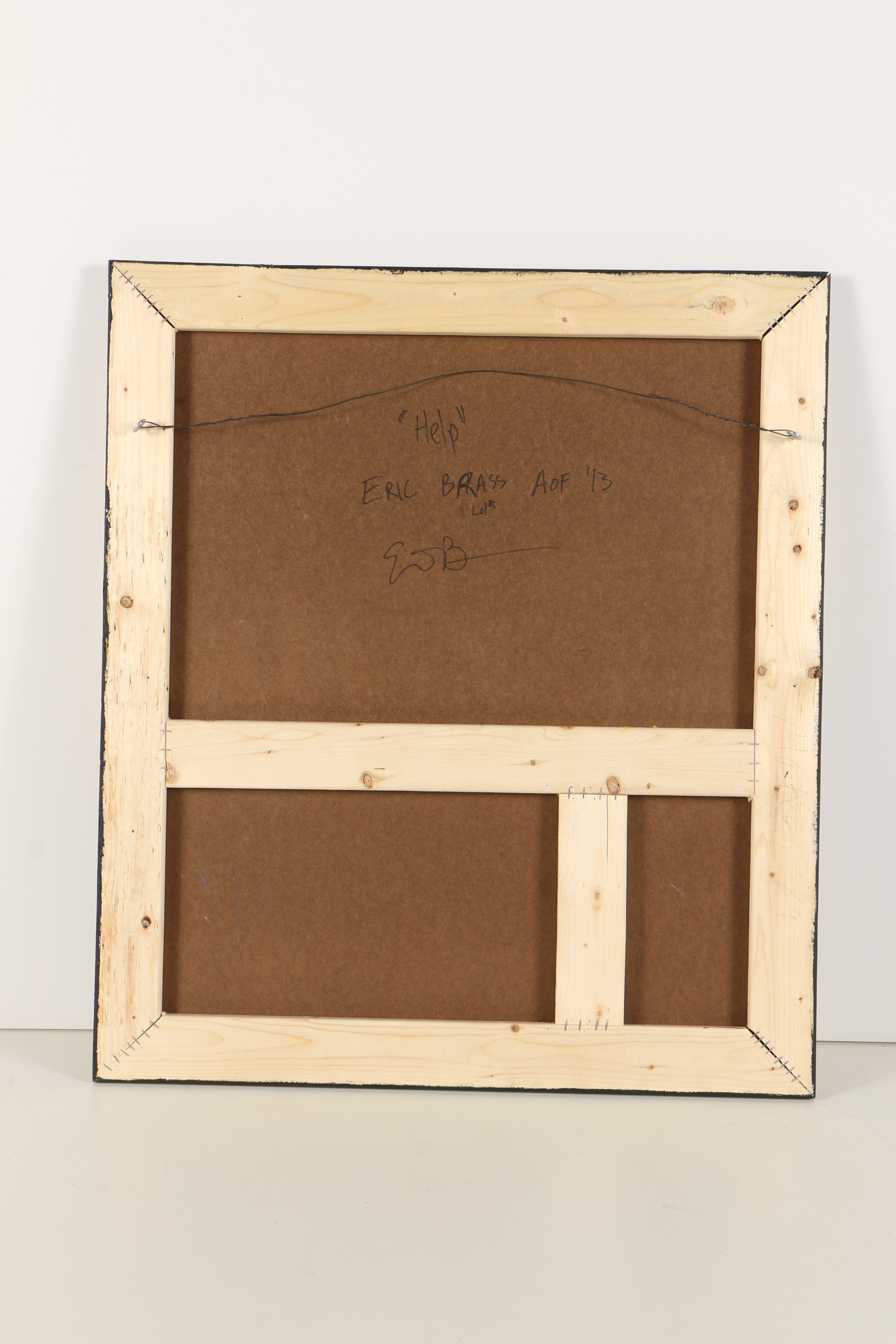 Eric Brass Mixed Media Painting "Help"