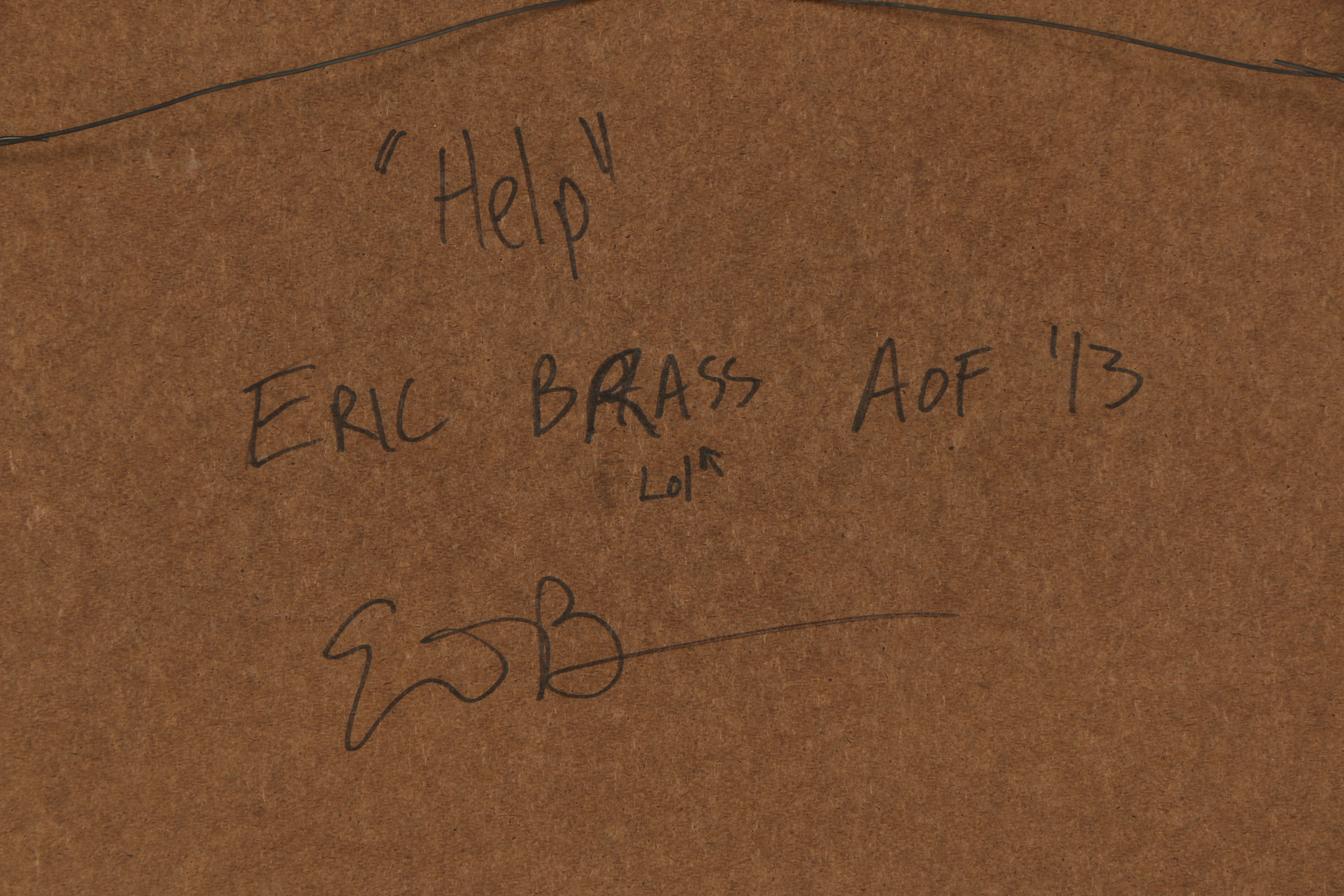 Eric Brass Mixed Media Painting "Help"