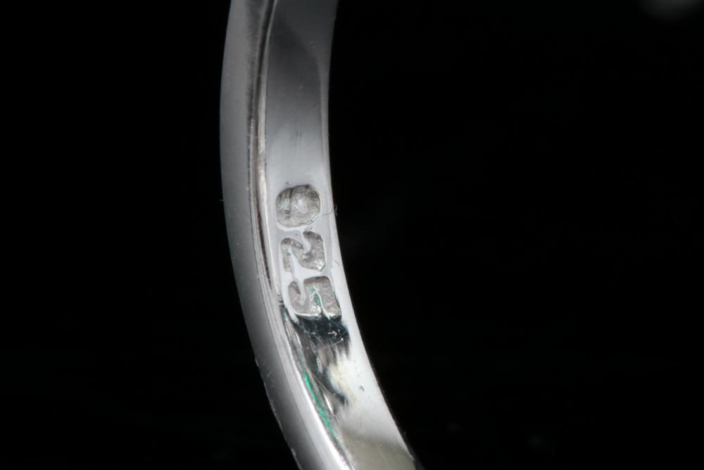 Sterling Silver, Green and White Quartz Doublet Ring