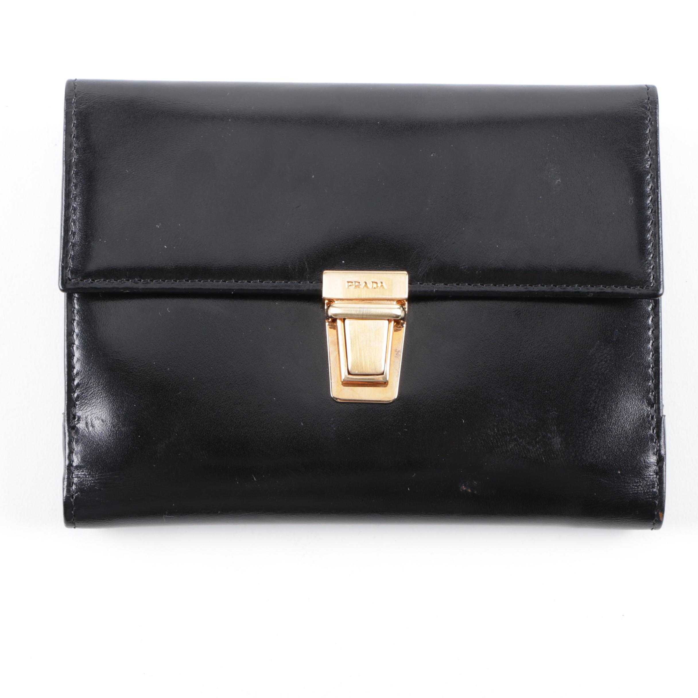 Prada Black Leather Wallet