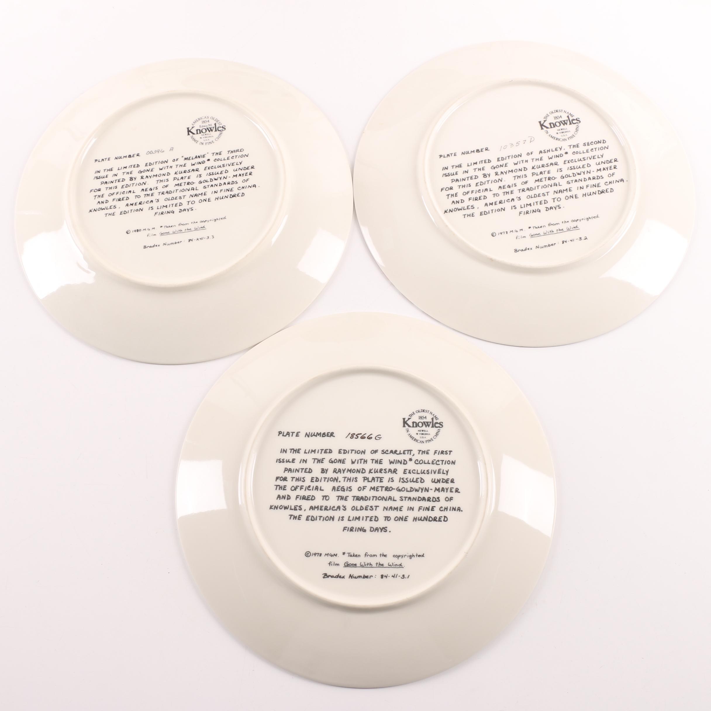 Vintage Knowles "Gone with the Wind" and "The King and I" Collector Plates