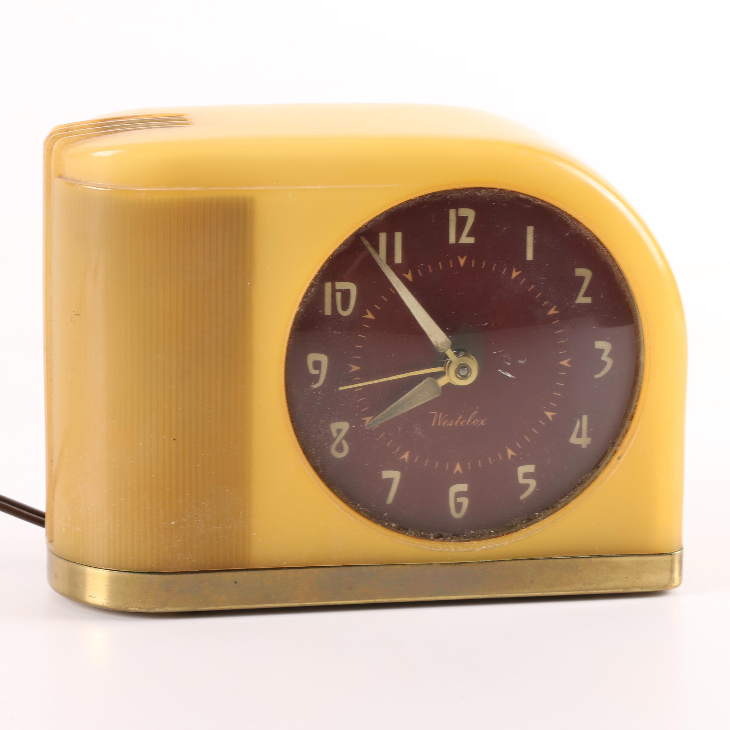 Mid Century Westclox Moon Beam Alarm Clock