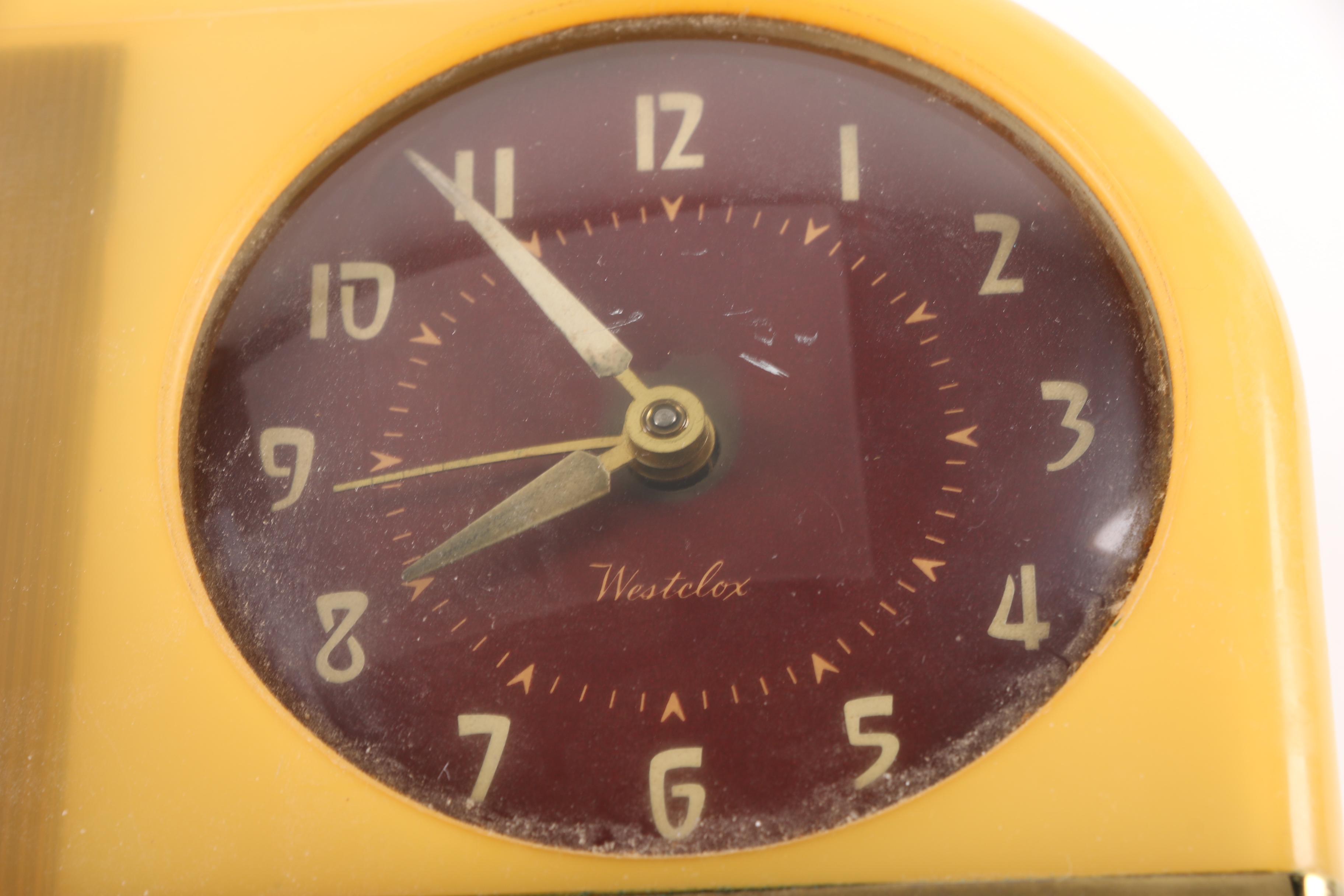 Mid Century Westclox Moon Beam Alarm Clock