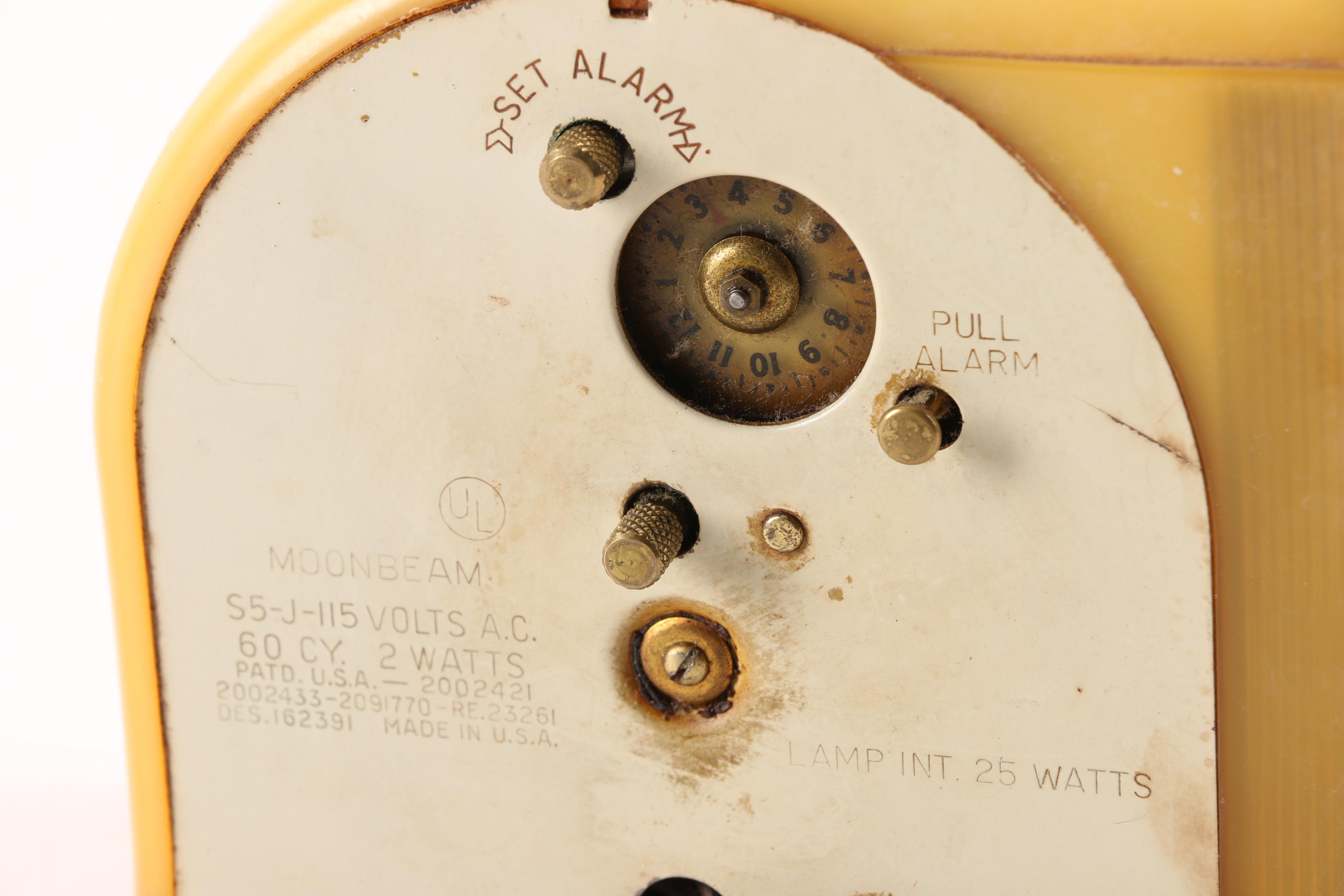 Mid Century Westclox Moon Beam Alarm Clock