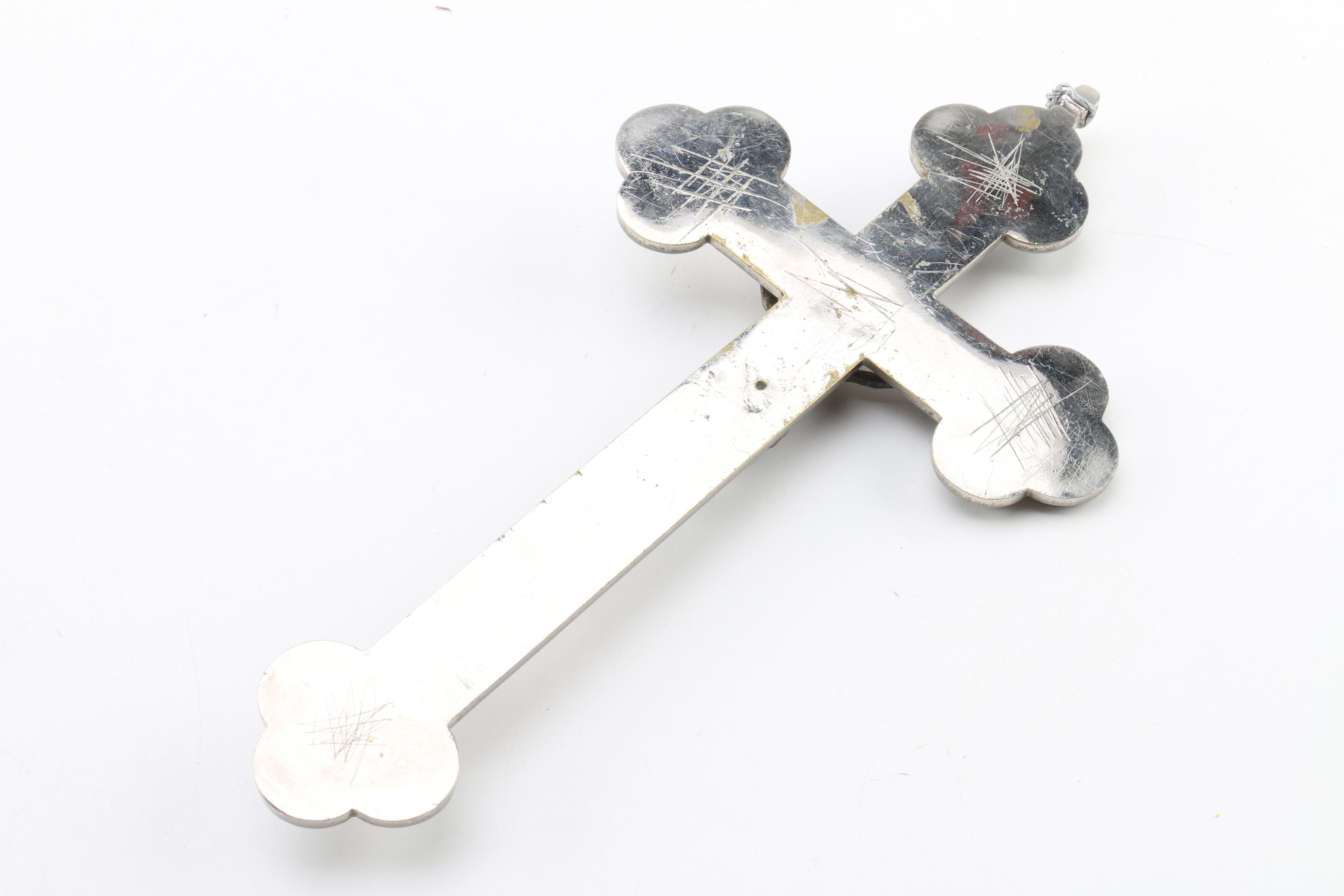 Micromosaic and Filigreed Enamel Wall Crucifixes