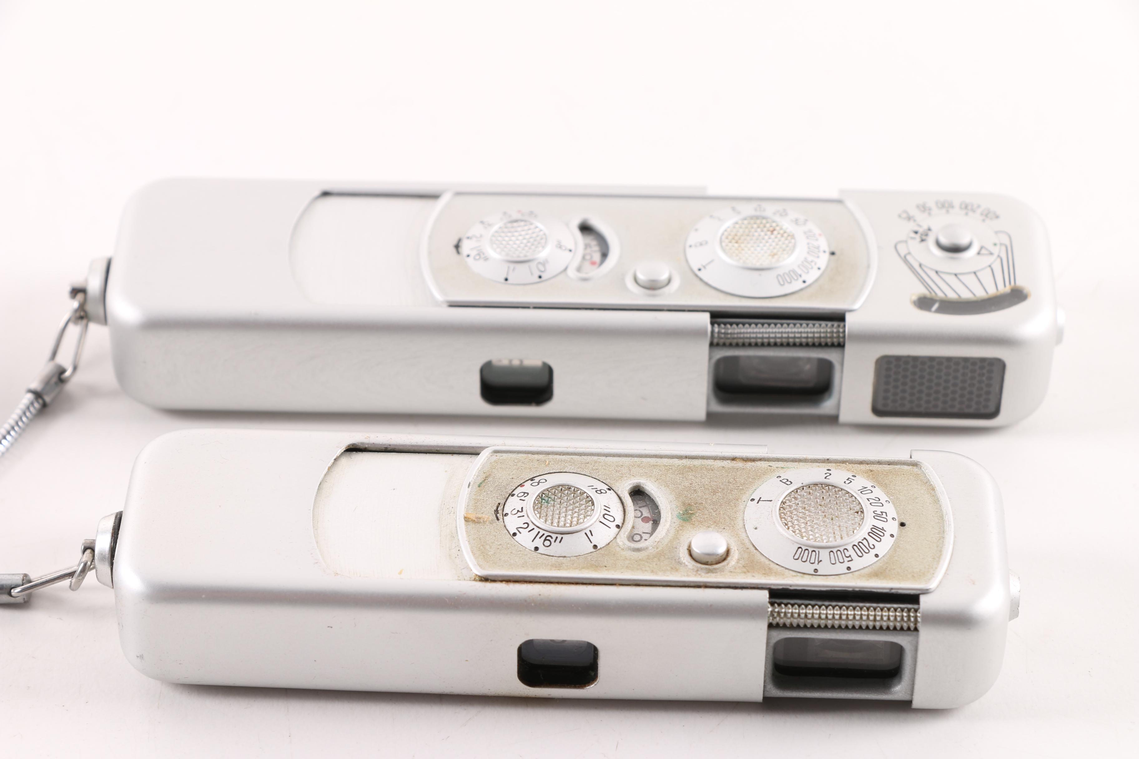 Vintage Minox Subminiature Spy Cameras with Accessories and Cases