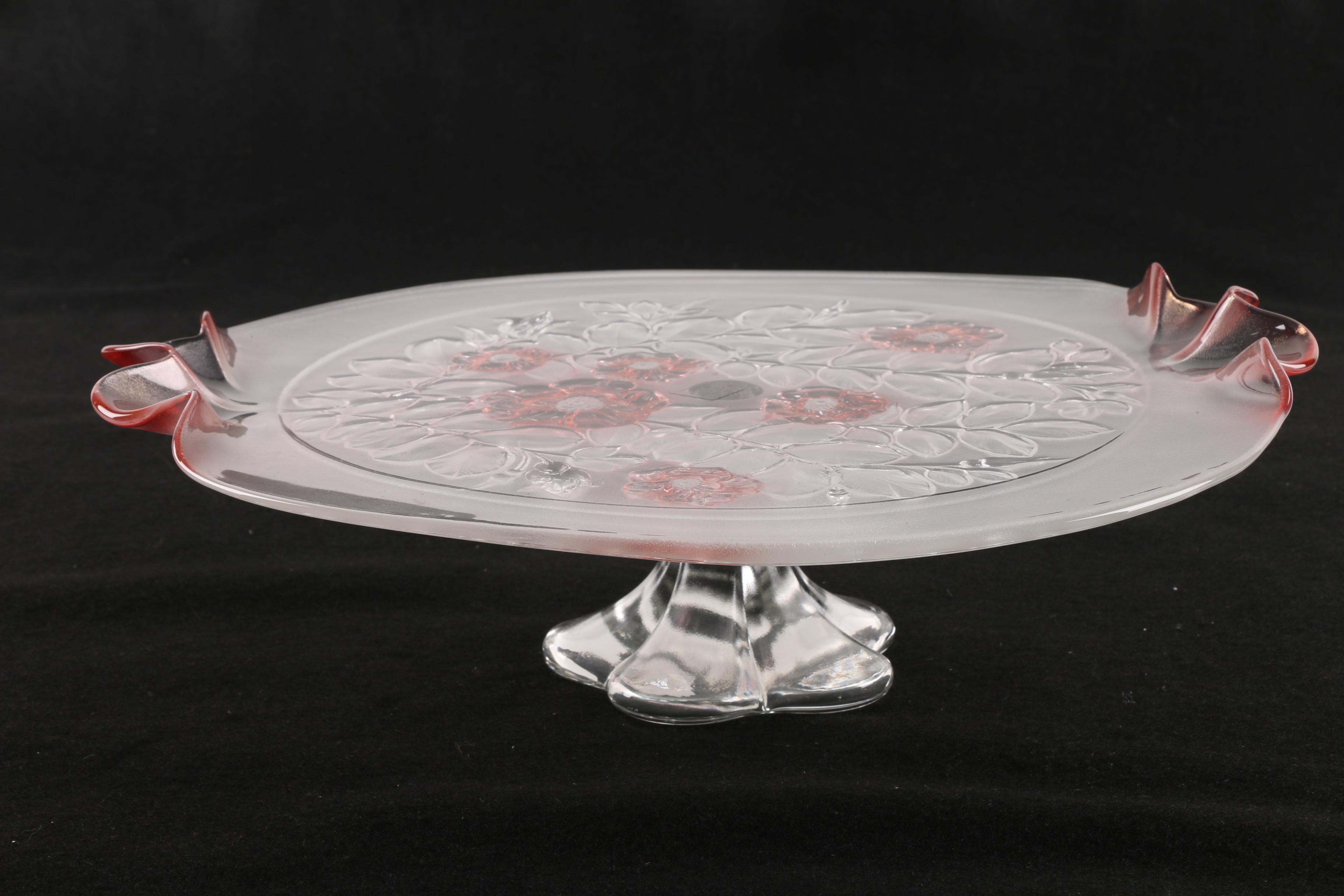 Vintage Mikasa "Rosella" Crystal Cake Stand