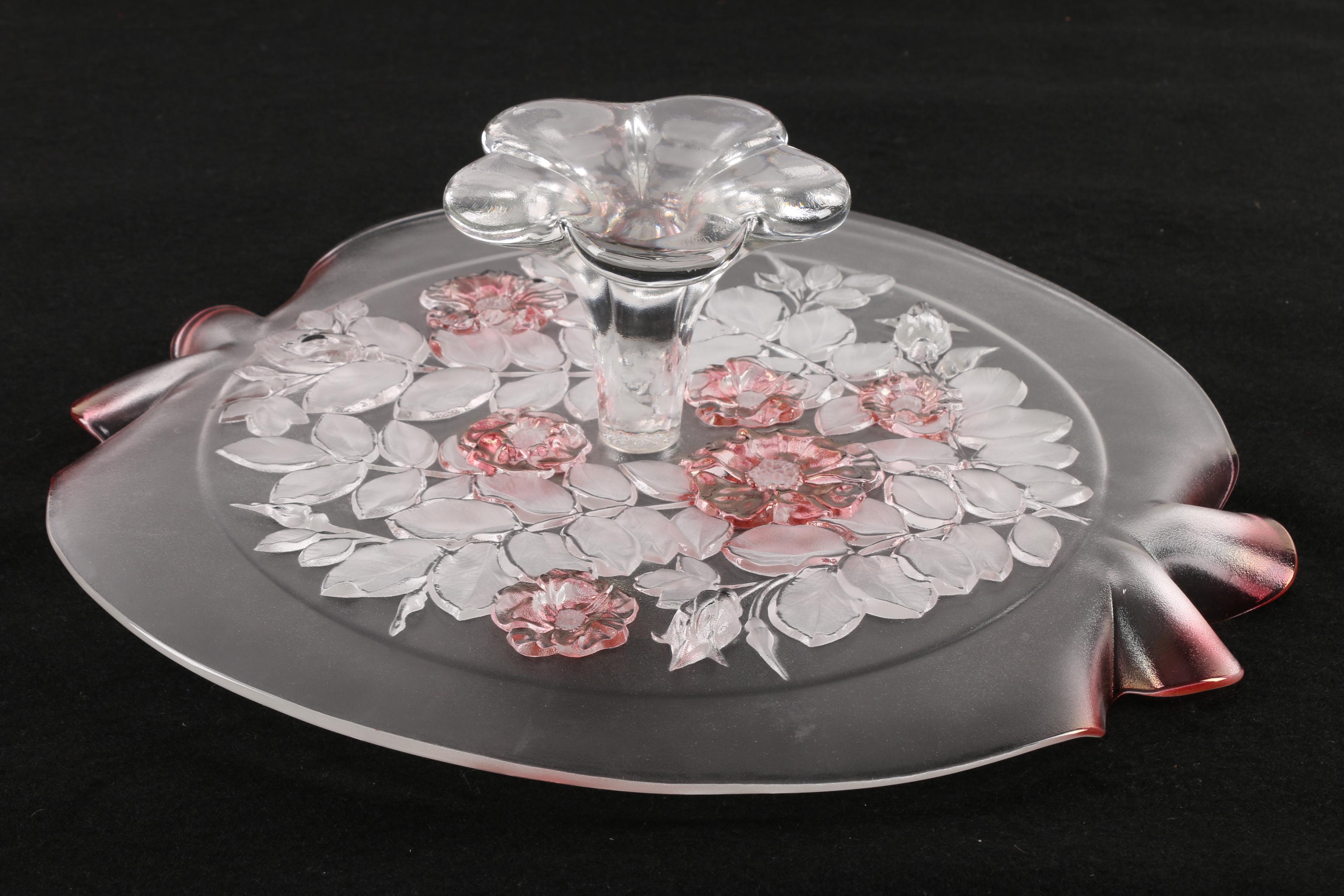 Vintage Mikasa "Rosella" Crystal Cake Stand