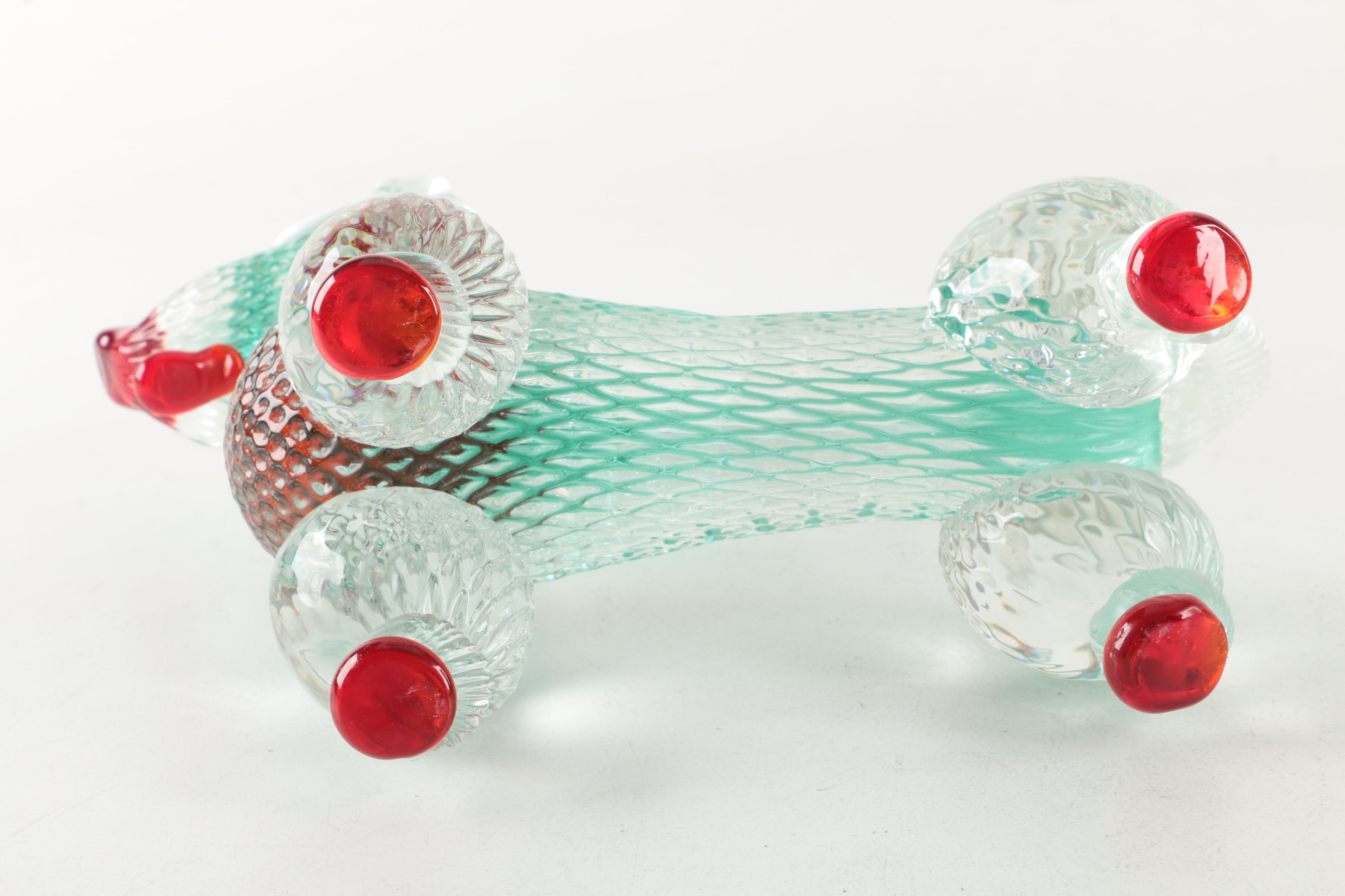 Murano Italy Glass Poodle Figurine