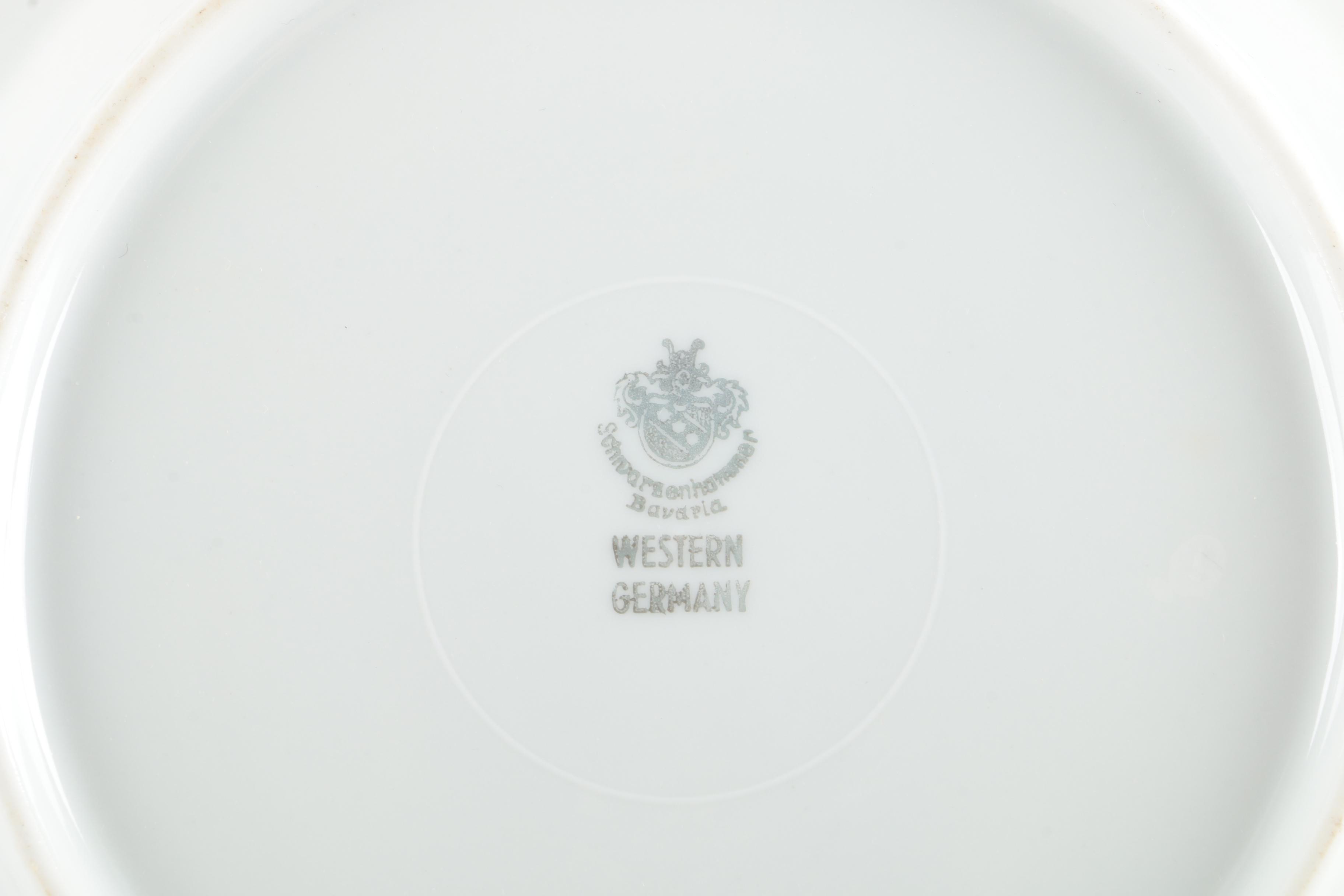 Schwarzenhammer Bavaria Germany Floral Plates with Pierced Rims