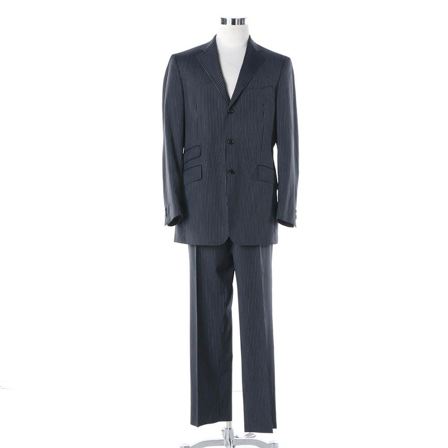 Men's Etro Milano Wool Pinstripe Suit