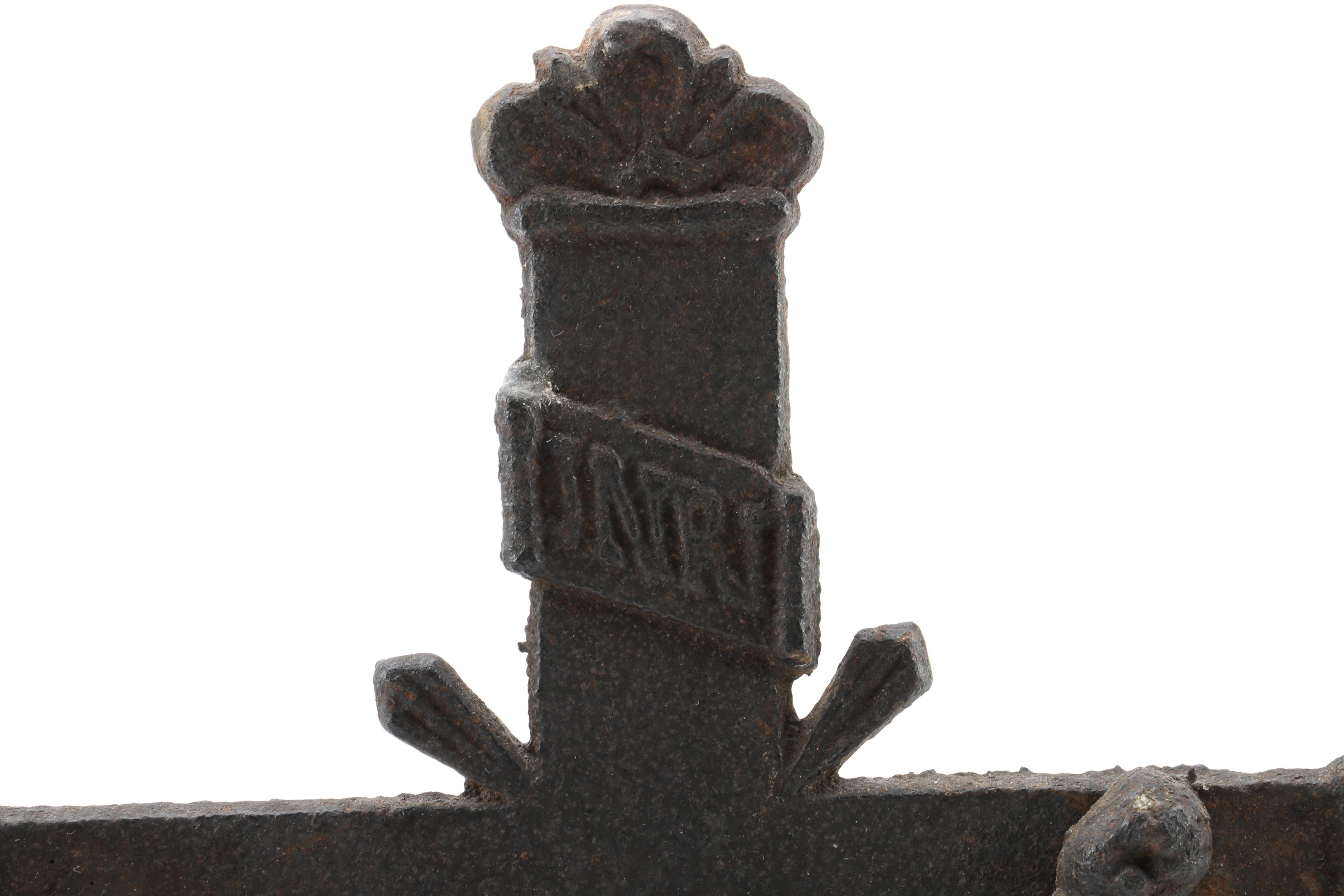 Antique Cast Metal Standing Crucifixes