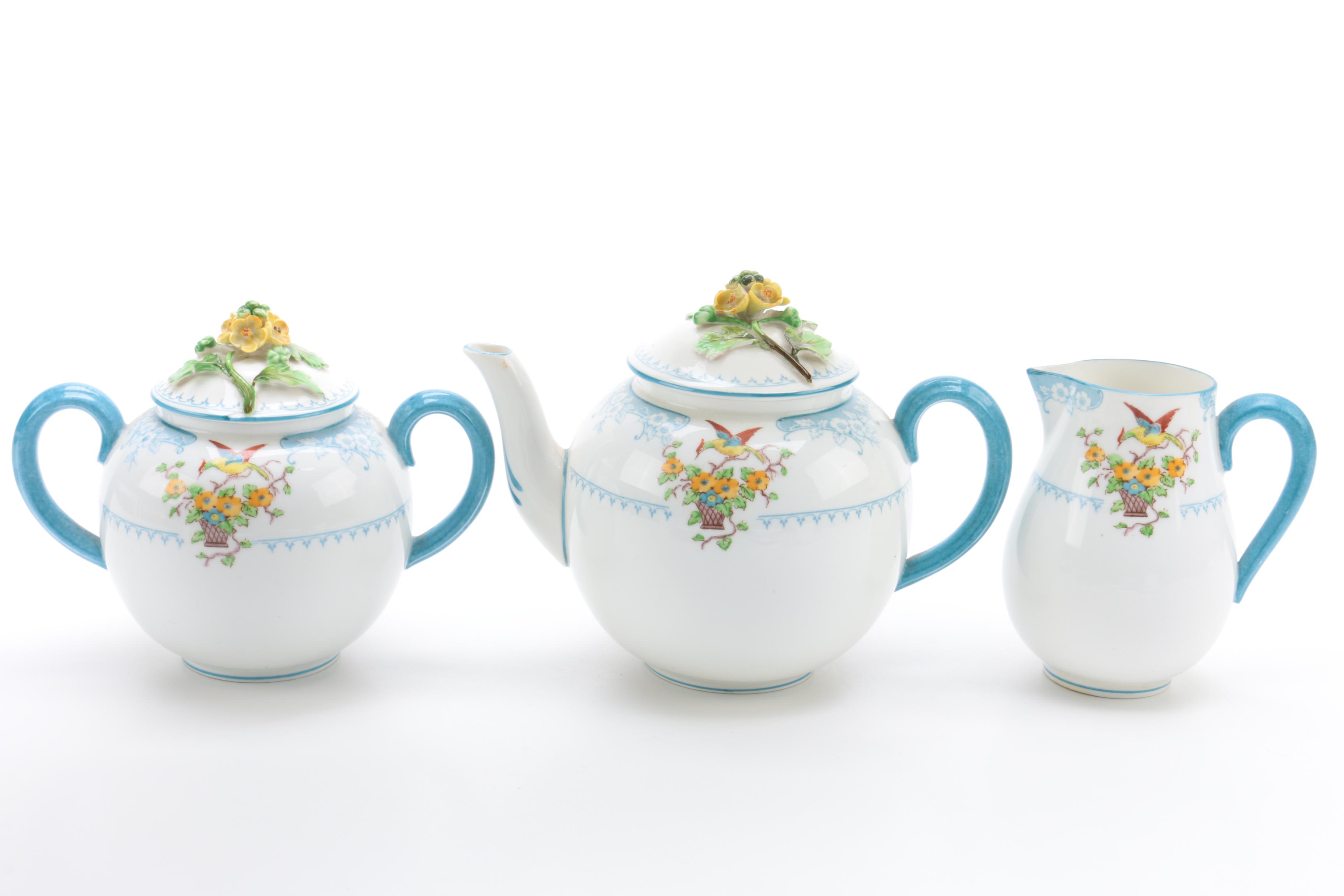 Vintage Crown Staffordshire Porcelain Tea Service ca. 1906-29