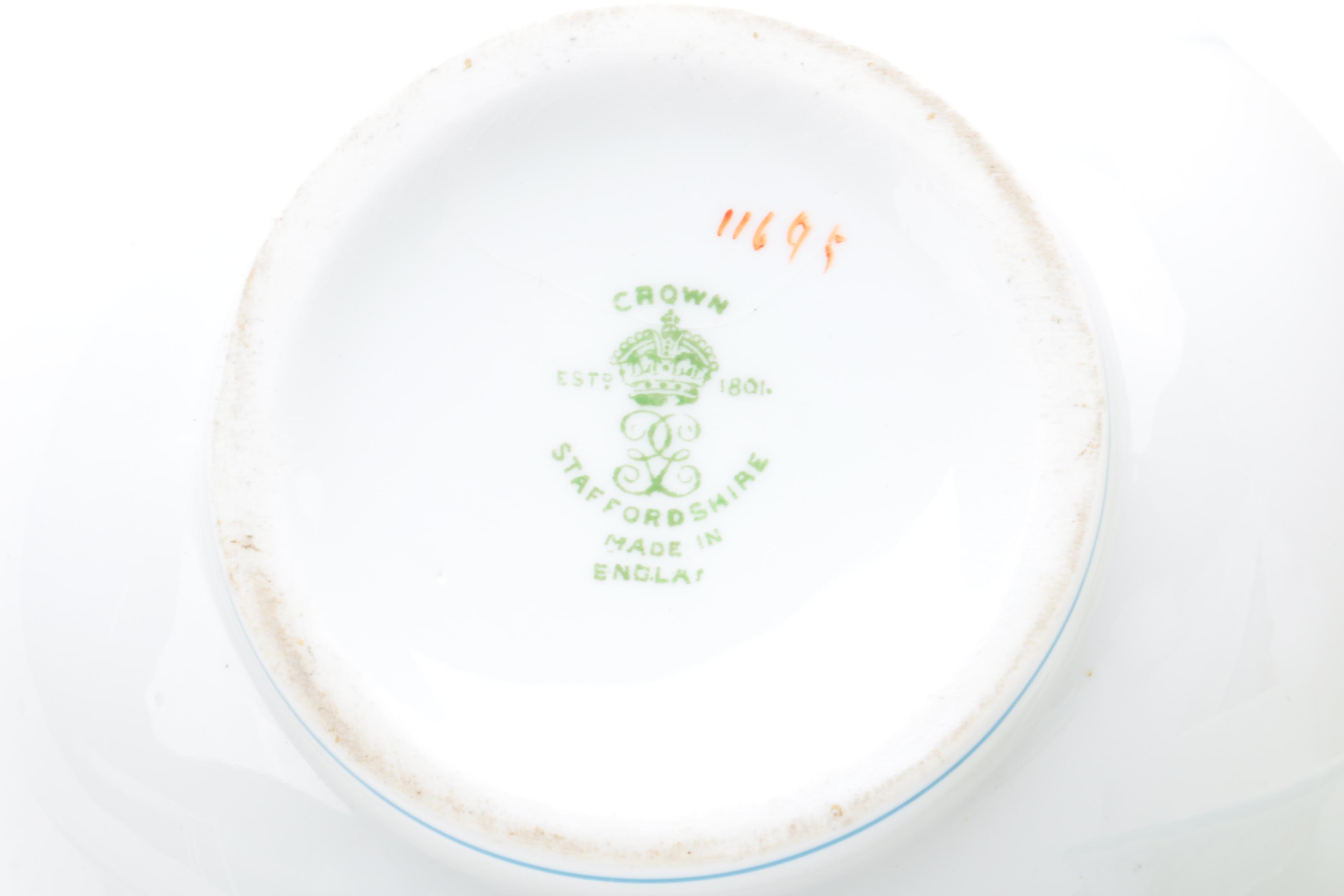 Vintage Crown Staffordshire Porcelain Tea Service ca. 1906-29