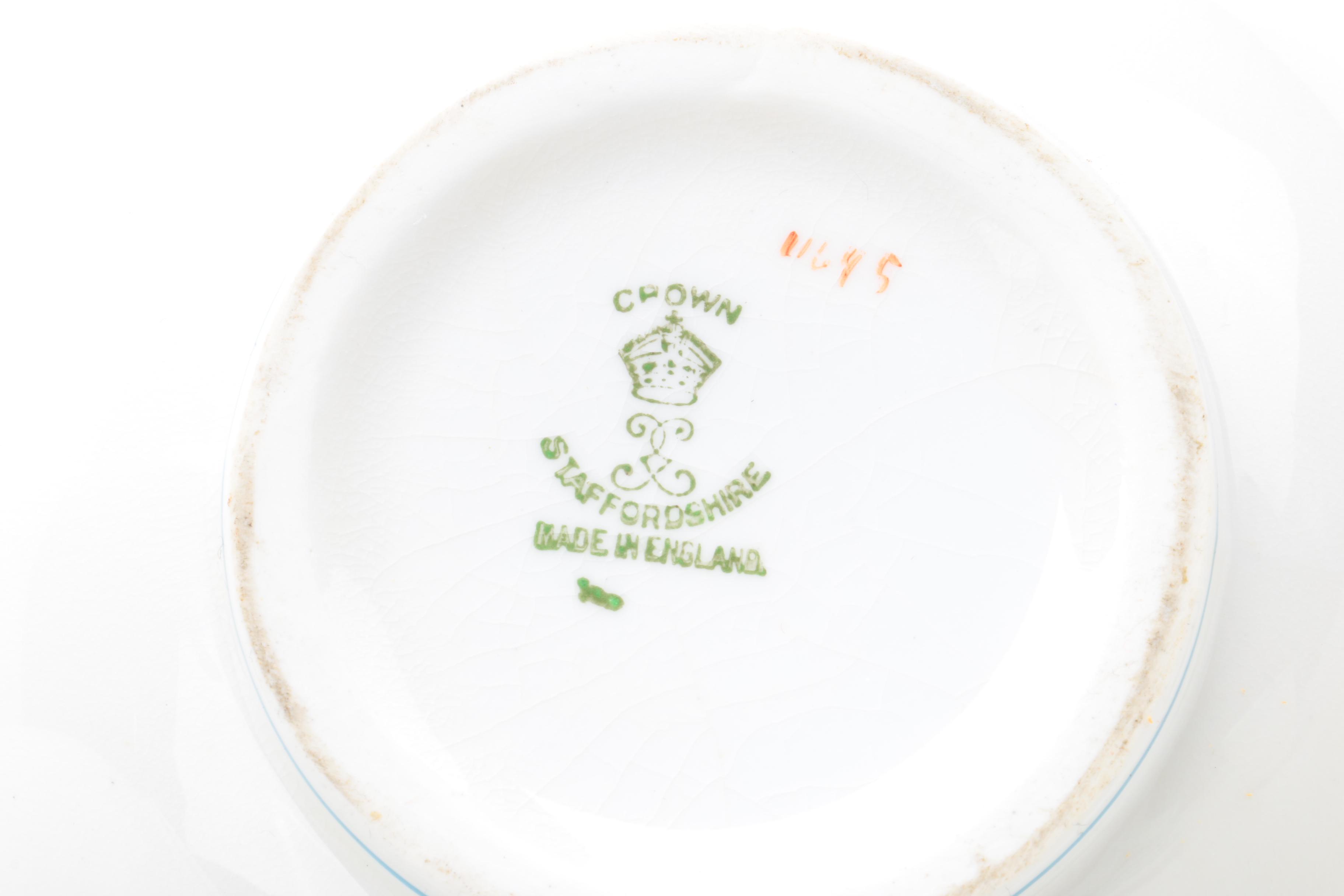 Vintage Crown Staffordshire Porcelain Tea Service ca. 1906-29