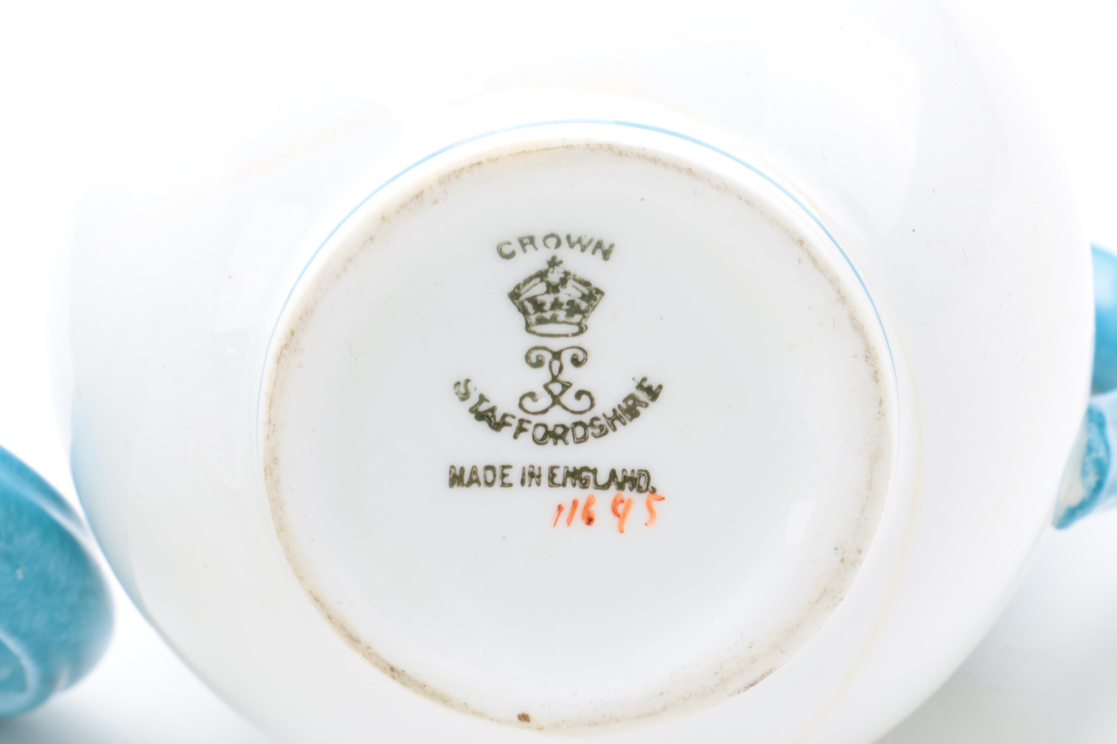 Vintage Crown Staffordshire Porcelain Tea Service ca. 1906-29