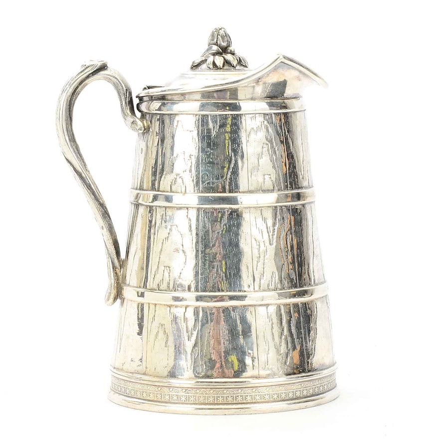 Antique Silver Plated Ice Water Pitcher