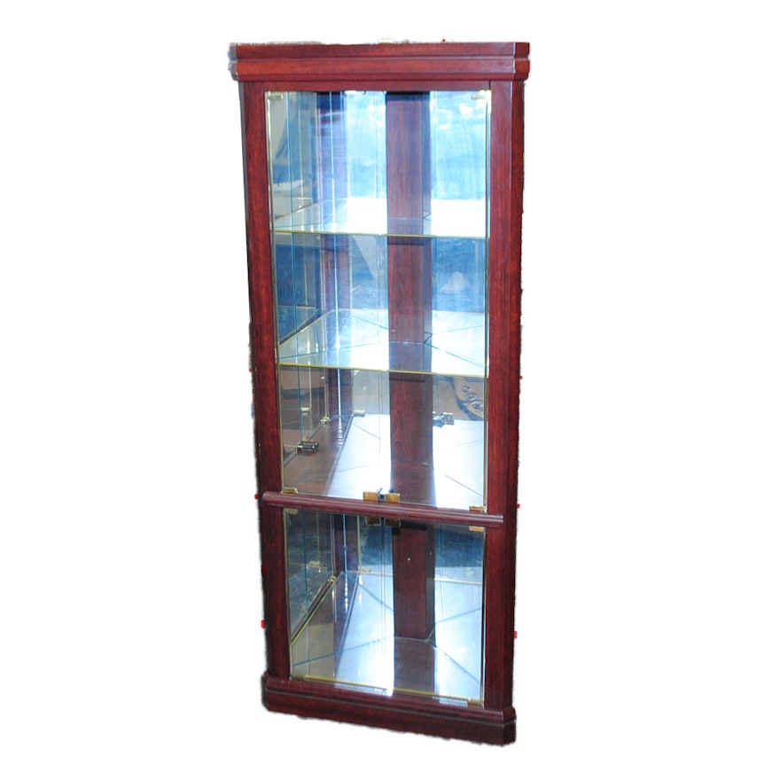 Cherry Finished Curio Cabinet