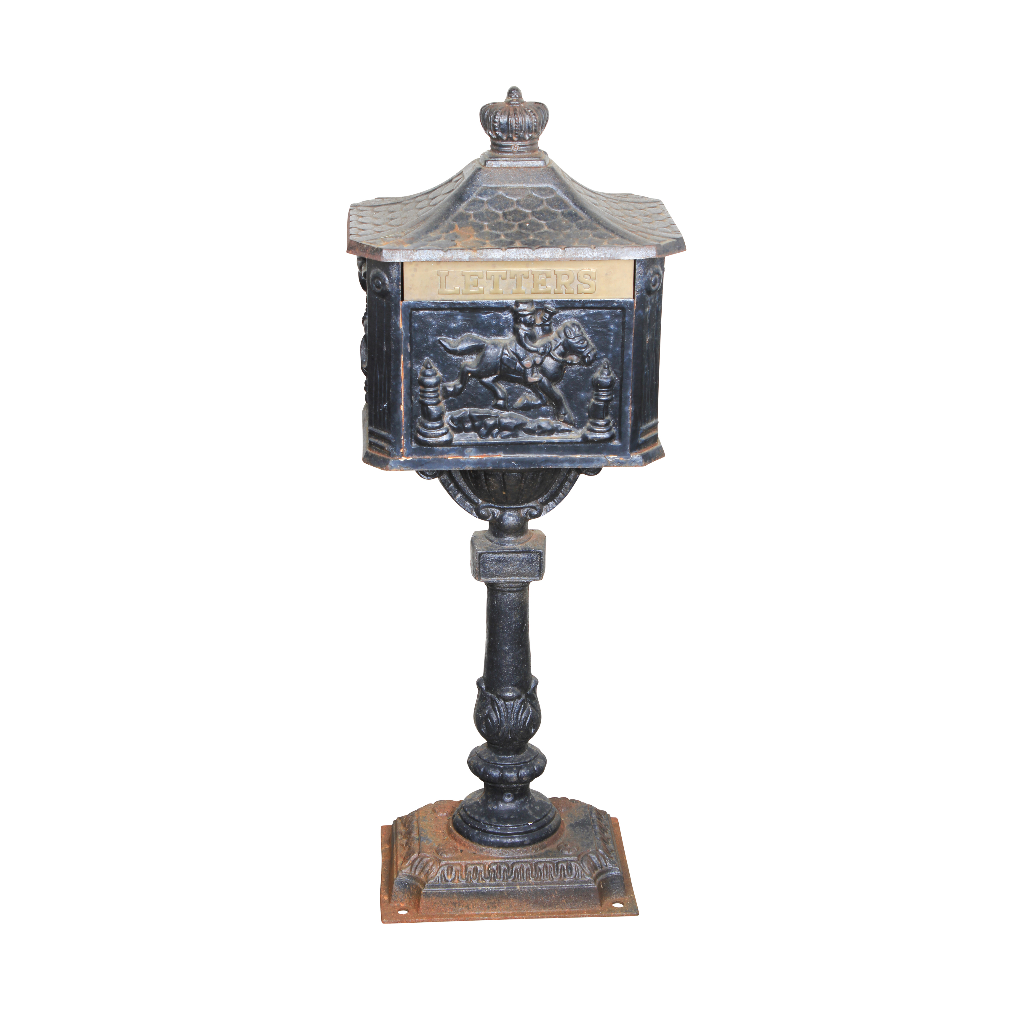 Victorian Style Cast Iron Pedestal Mailbox