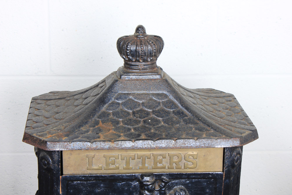 Victorian Style Cast Iron Pedestal Mailbox