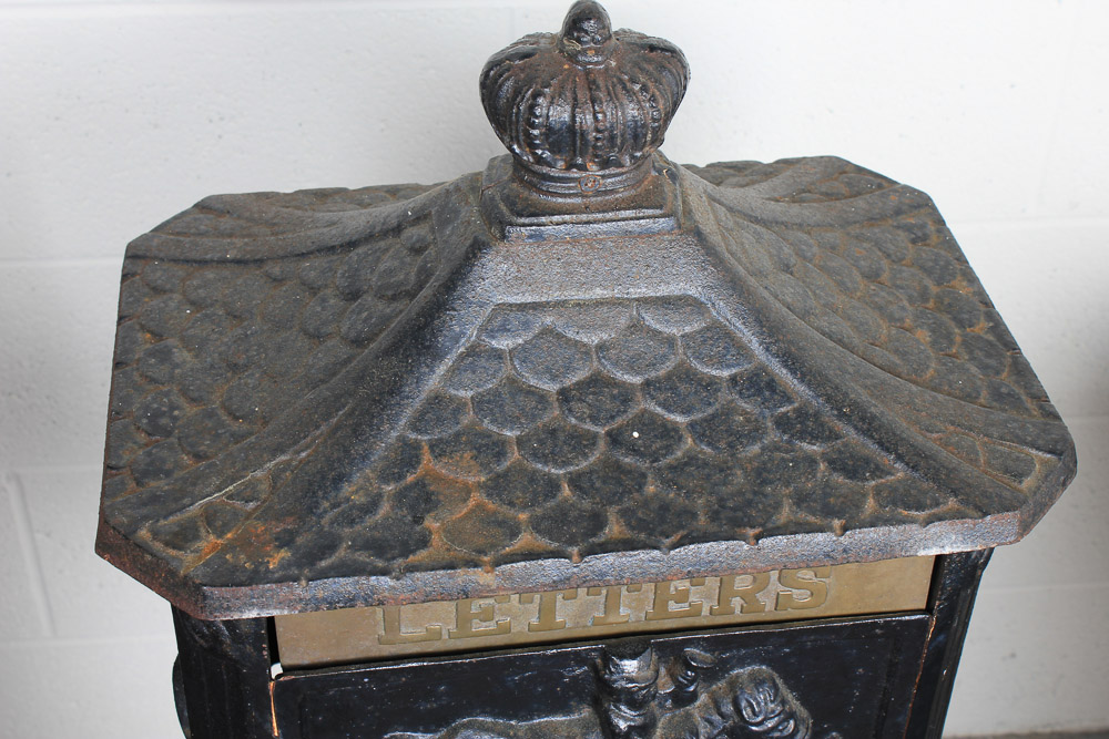 Victorian Style Cast Iron Pedestal Mailbox