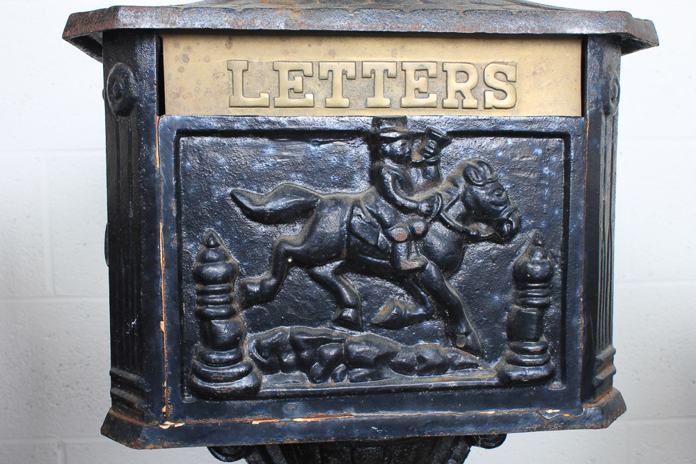 Victorian Style Cast Iron Pedestal Mailbox