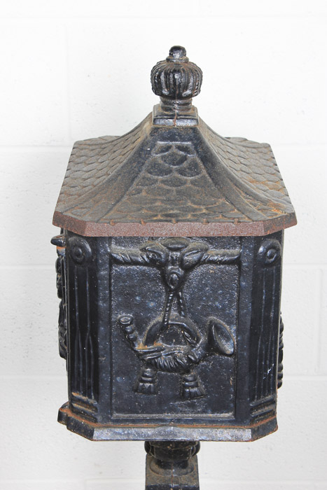 Victorian Style Cast Iron Pedestal Mailbox