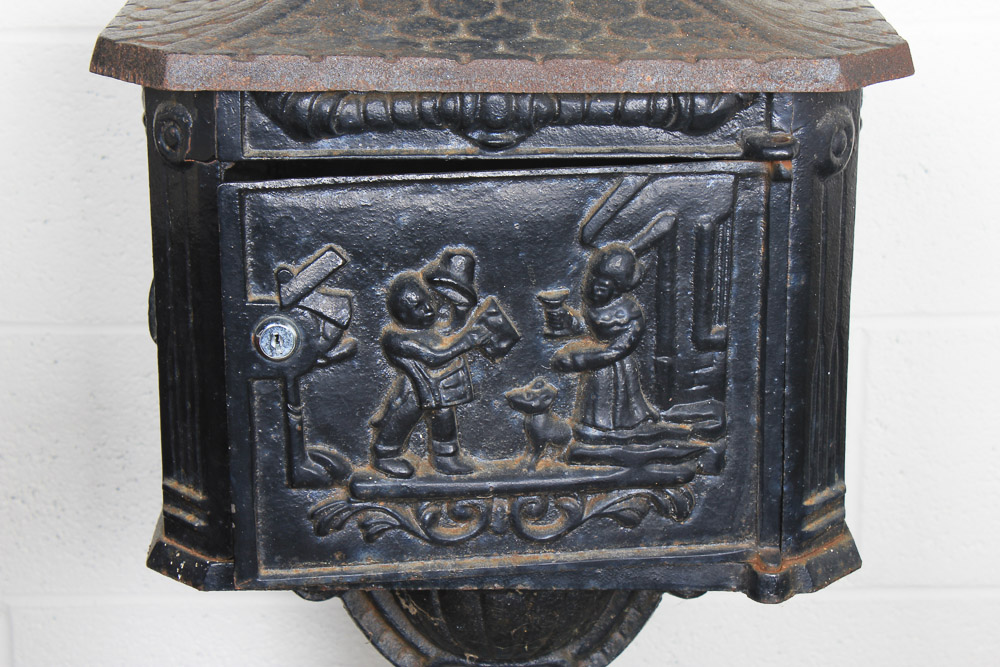 Victorian Style Cast Iron Pedestal Mailbox