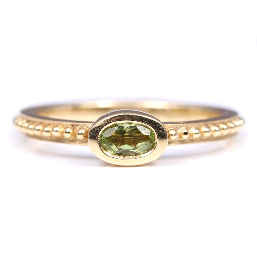 Gabriel & Co. 14K Yellow Gold Peridot Ring