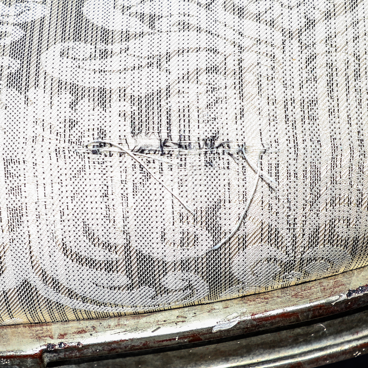 Vintage Louis XVI Style Painted Upholstered Armchair