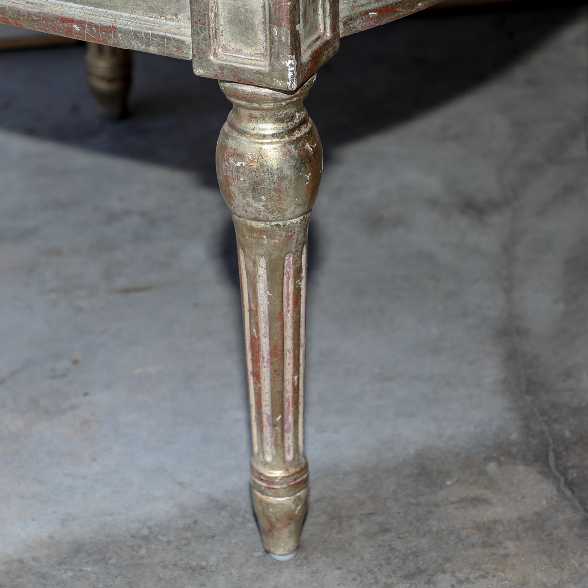 Vintage Louis XVI Style Painted Upholstered Armchair