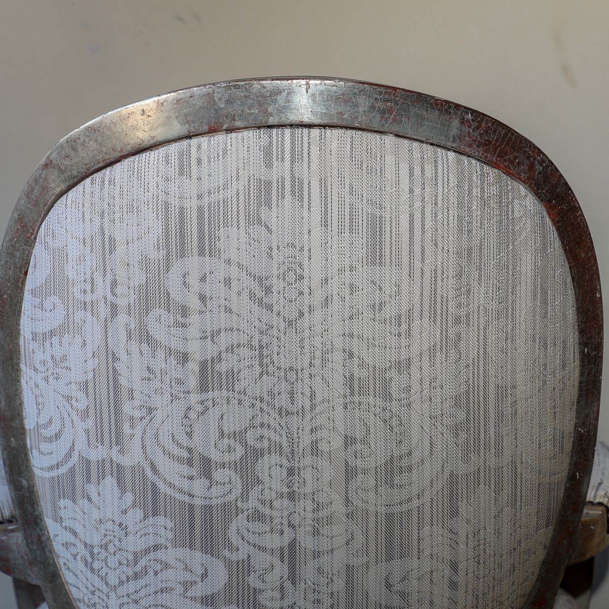 Vintage Louis XVI Style Painted Upholstered Armchair