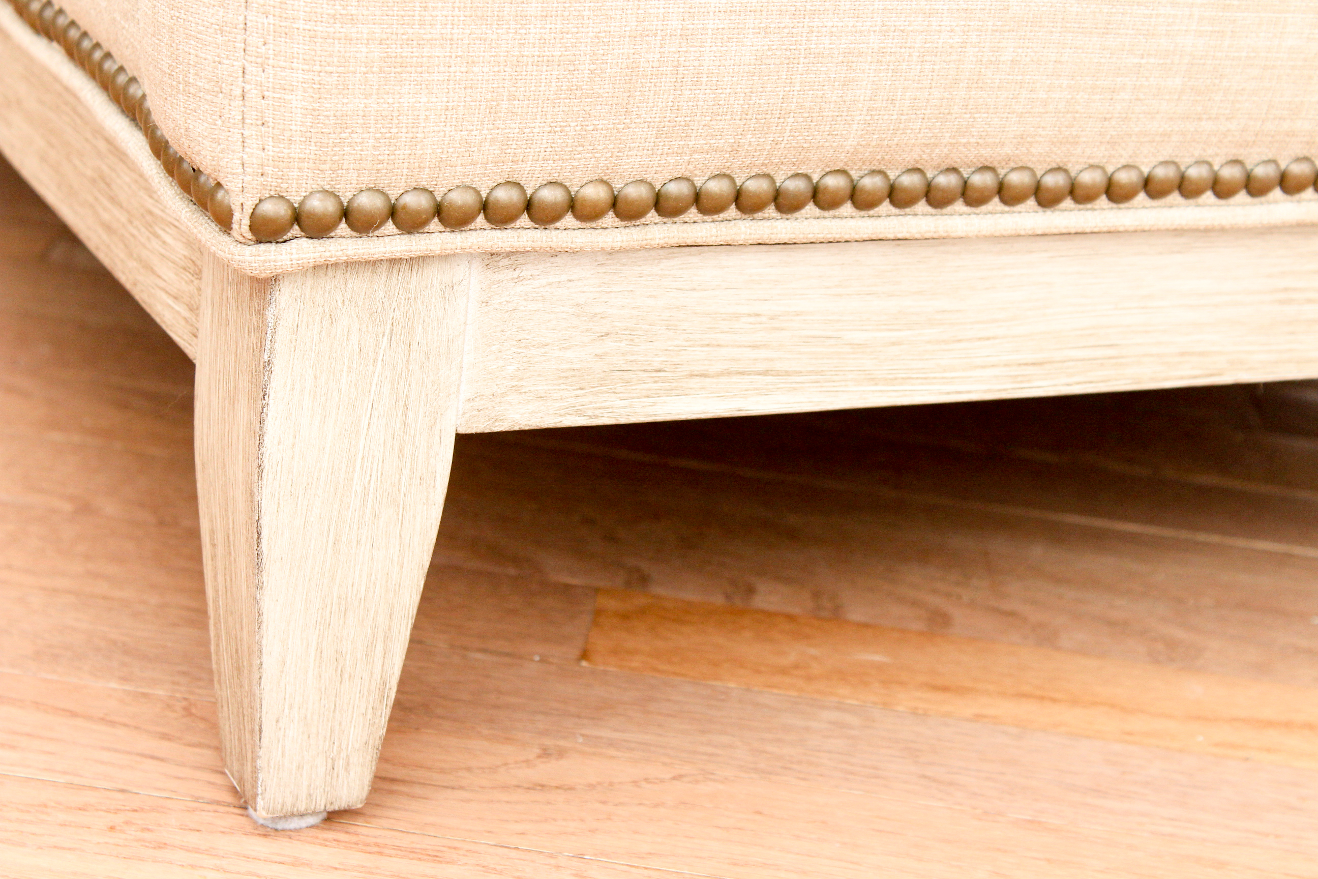 Modern Camden Collection Upholstered Linen Sofa