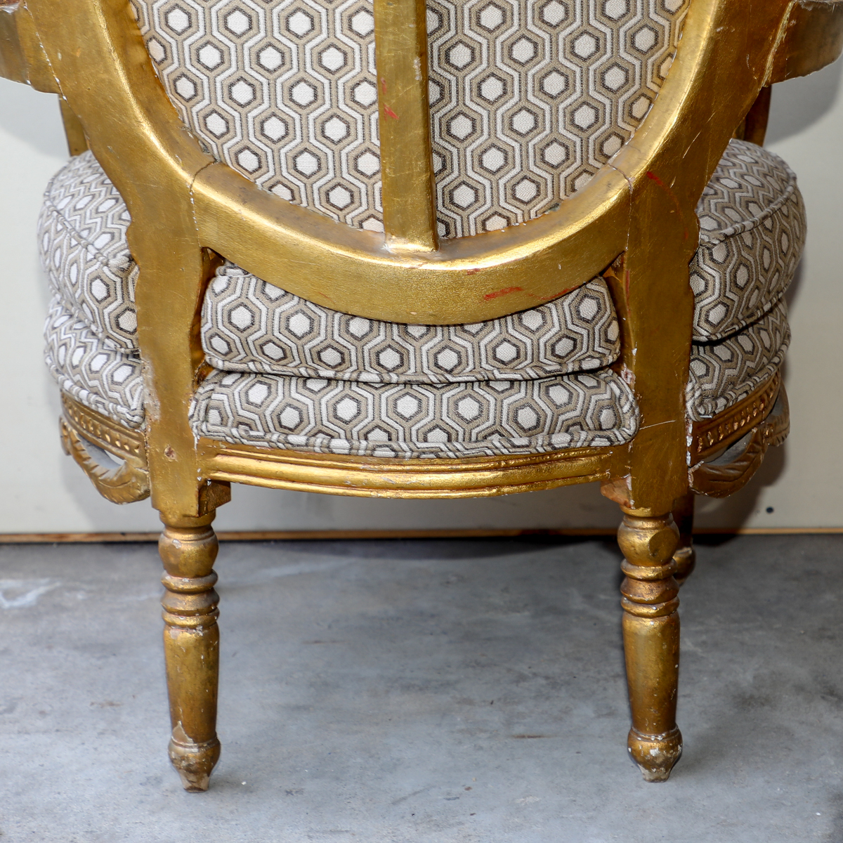 Louis XV Style Giltwood Fauteuil Armchair