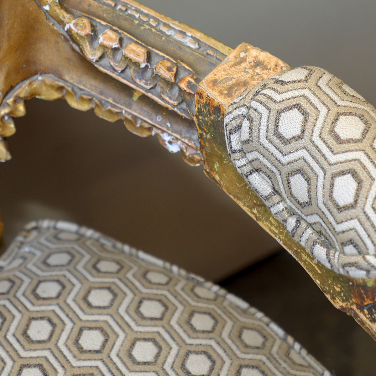 Louis XV Style Giltwood Fauteuil Armchair