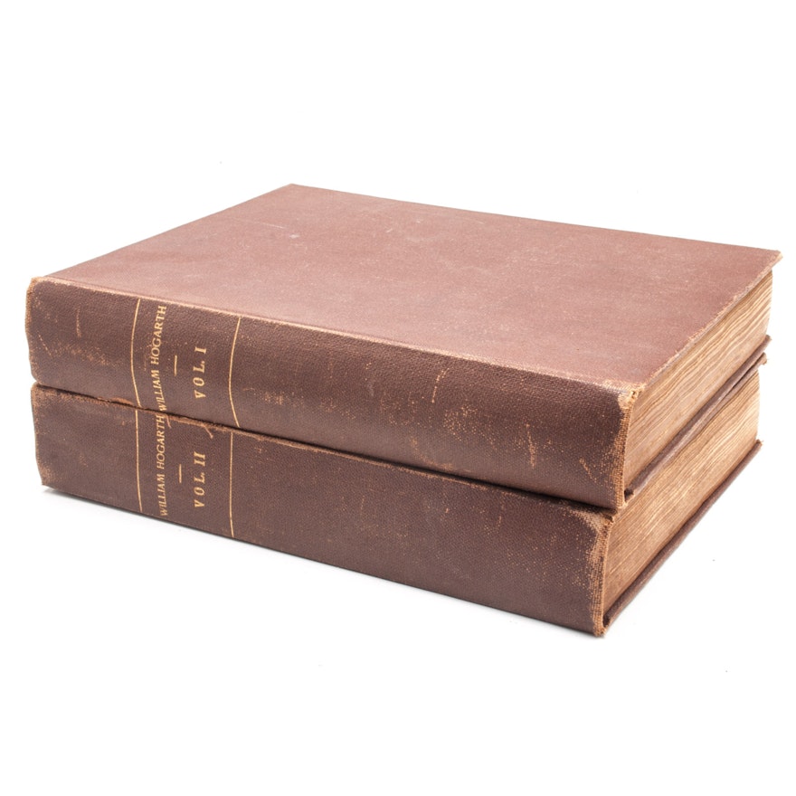 Pair of Antique Volumes of the Works of William Hogarth