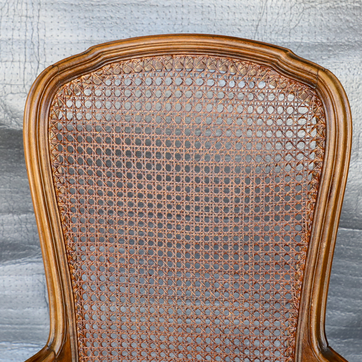 Vintage Louis XV Style Cane Back Armchair