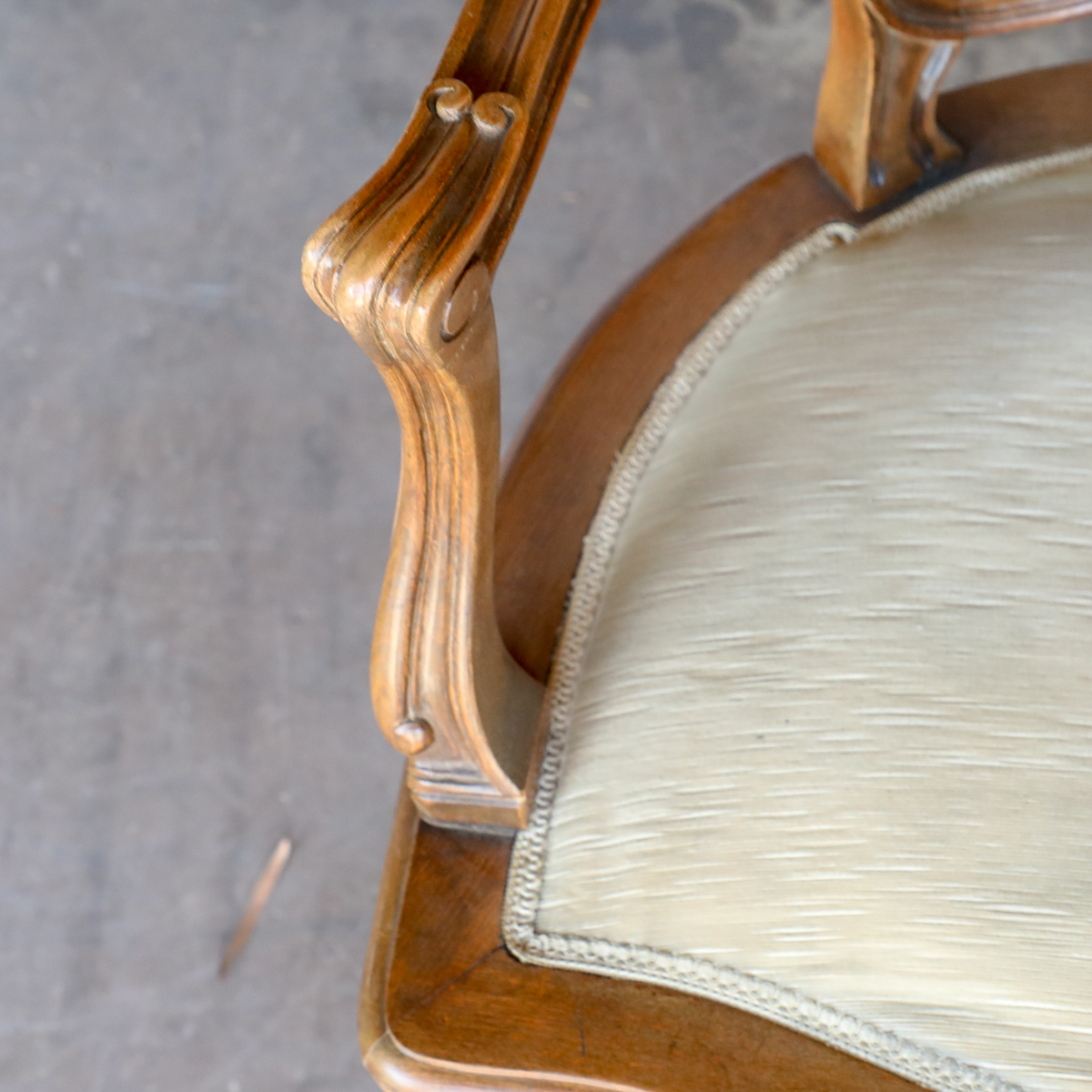 Vintage Louis XV Style Cane Back Armchair