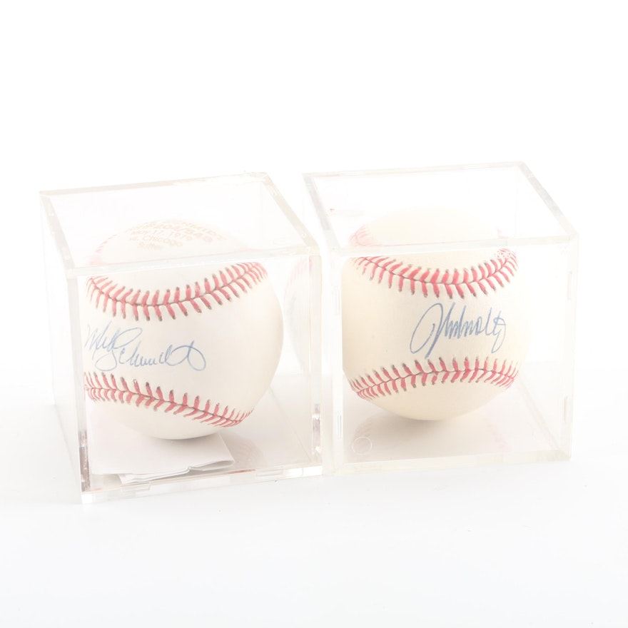 John Smoltz and Mike Schmidt Autographed Baseballs