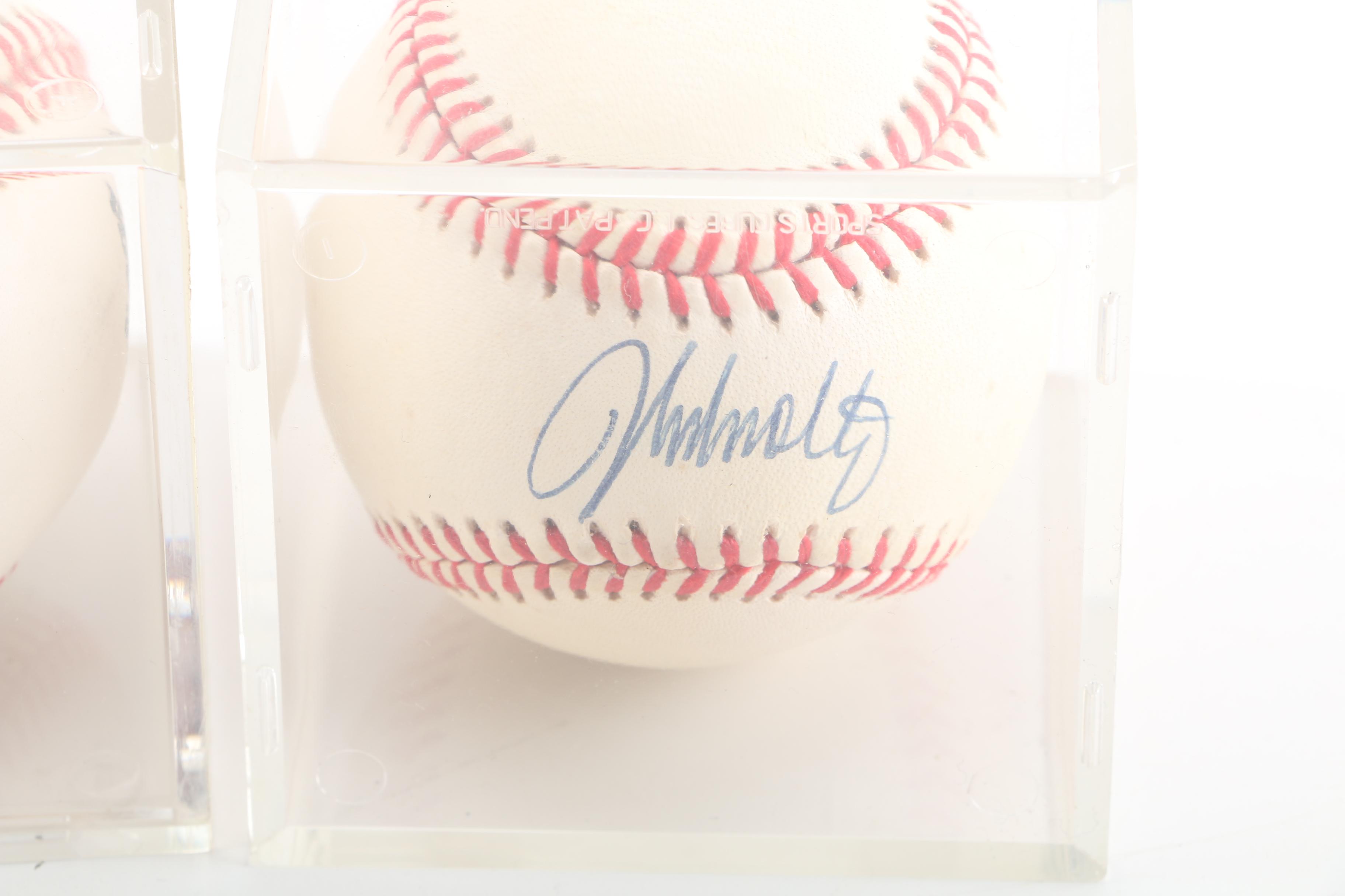 John Smoltz and Mike Schmidt Autographed Baseballs