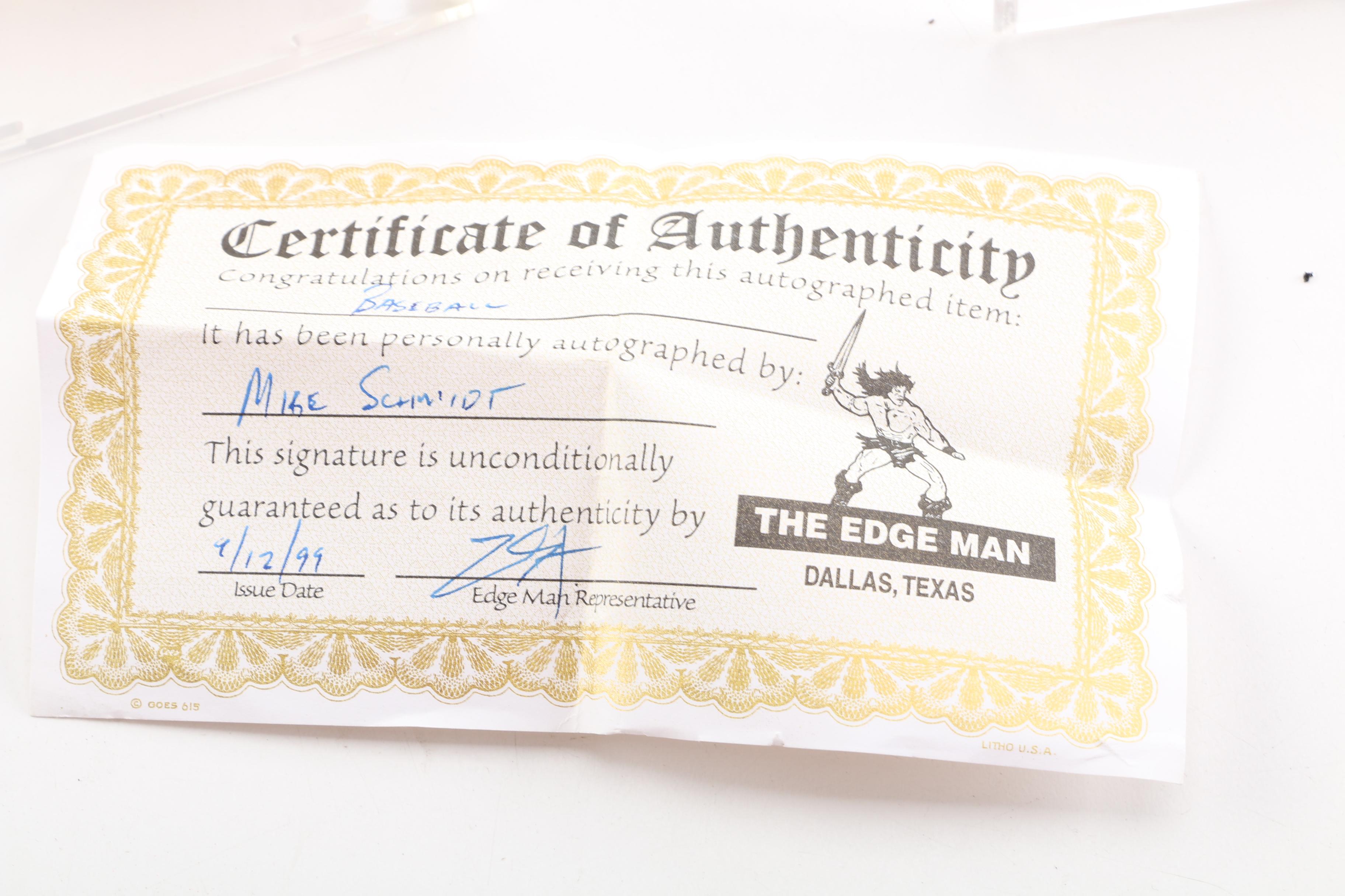 John Smoltz and Mike Schmidt Autographed Baseballs