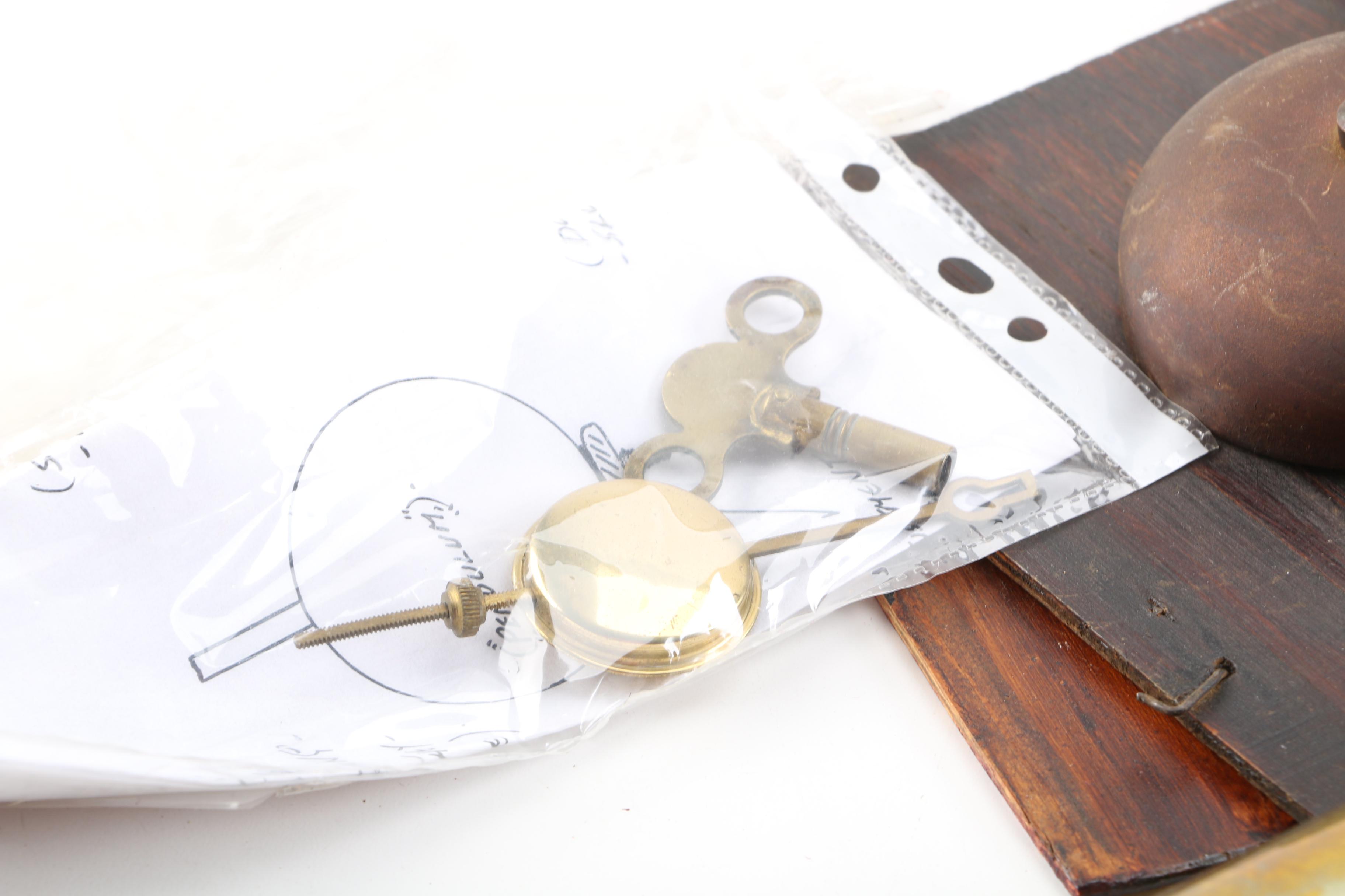 Vintage Wood and Brass Pendulum Wall Clock