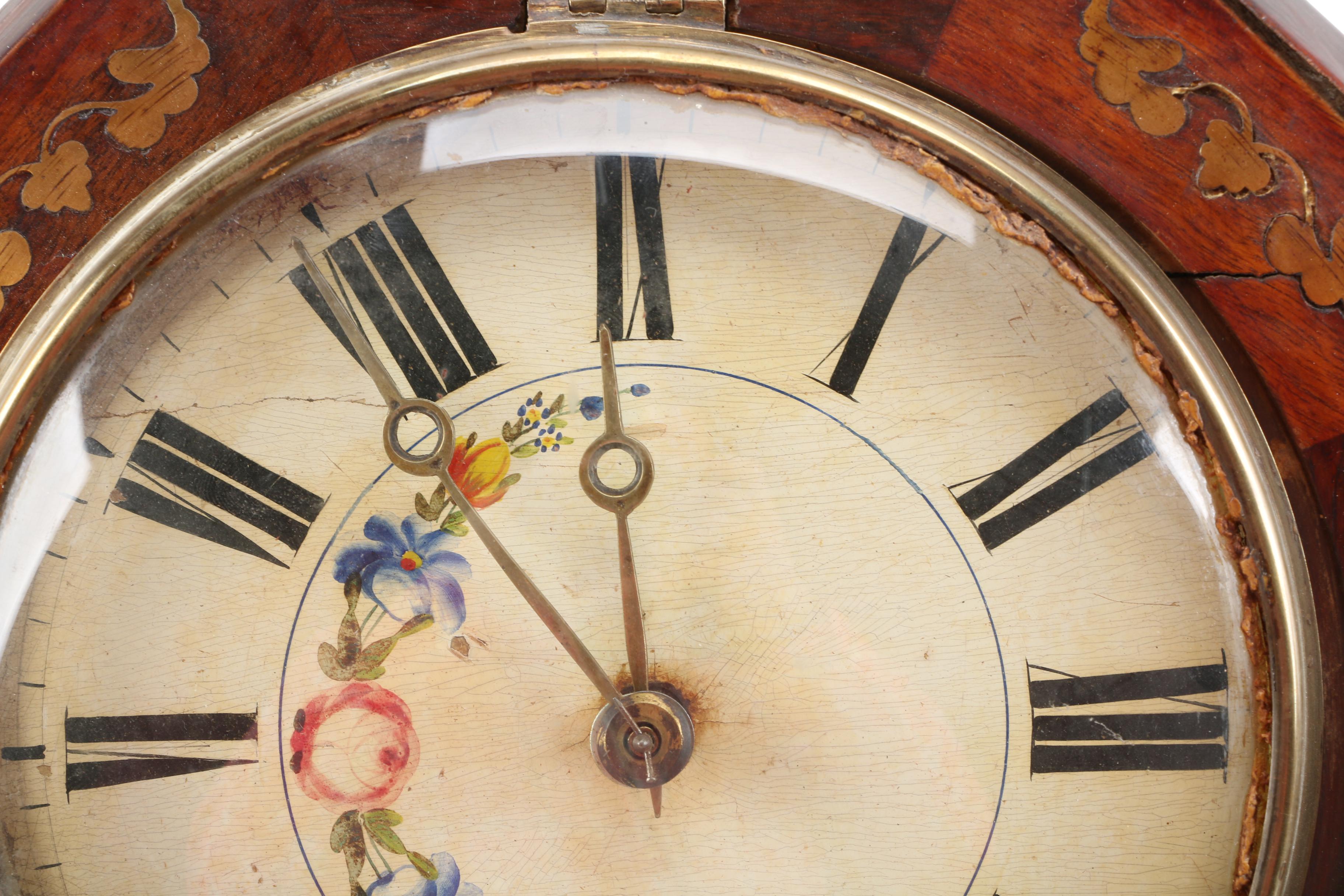 Vintage Wood and Brass Pendulum Wall Clock