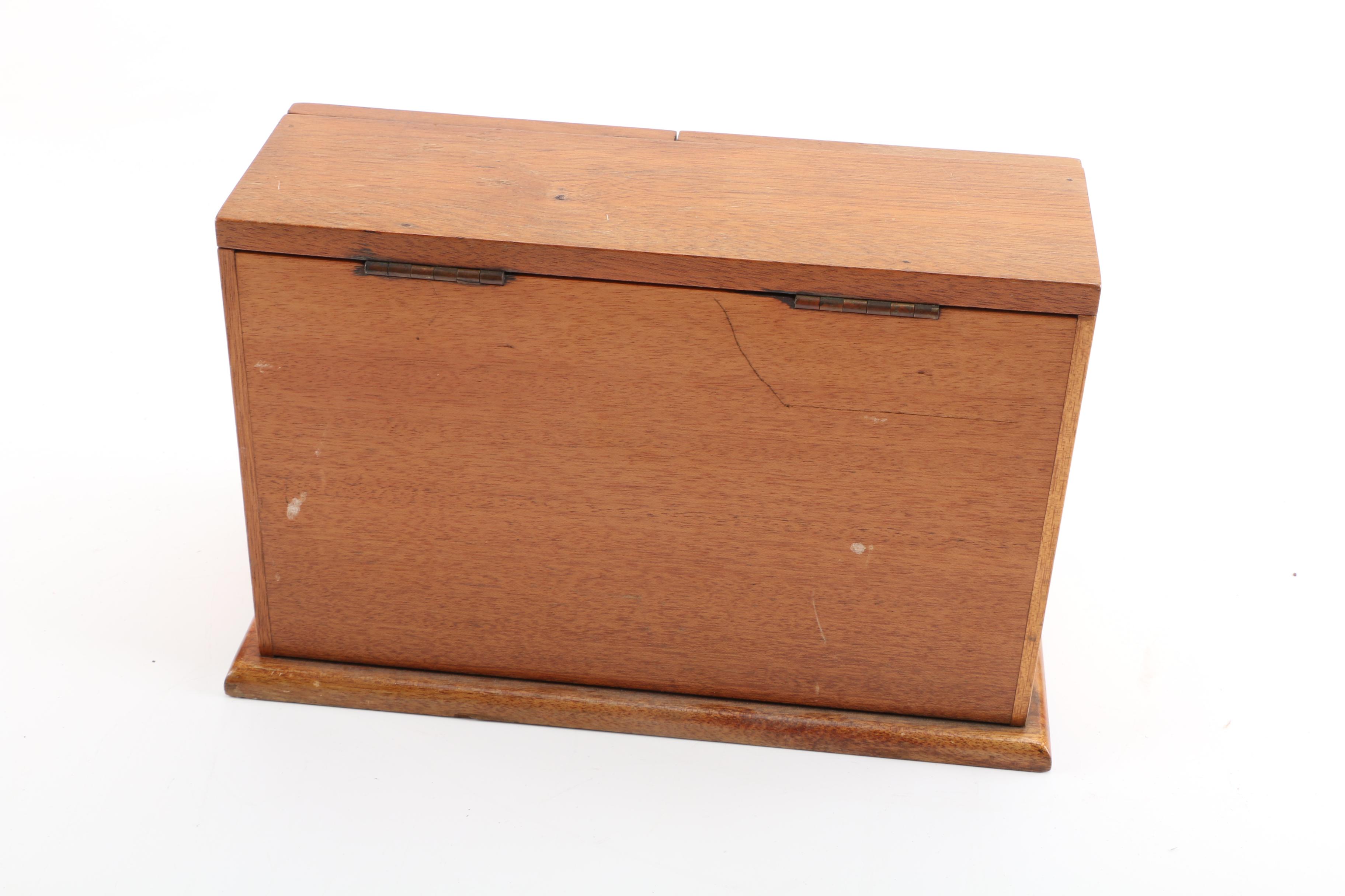 Vintage Traveling Apothecary Chest with Bottles