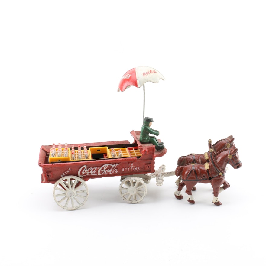 Coca-Cola Cast Iron Horse and Cart
