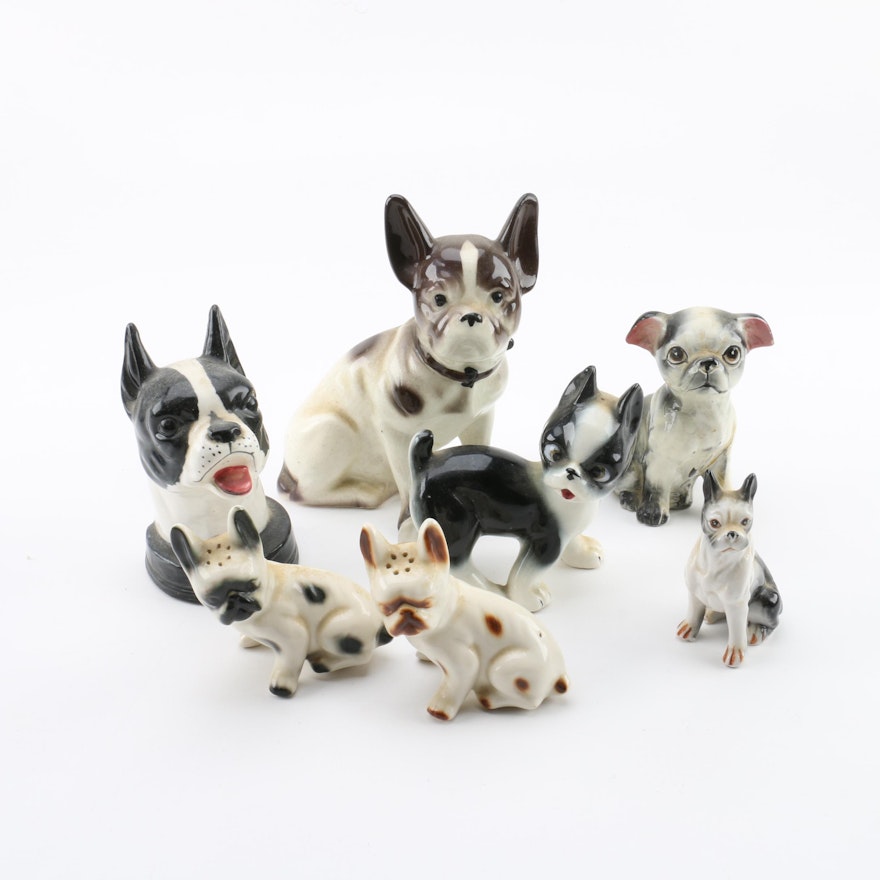 Ceramic Boston Terrier Figurines