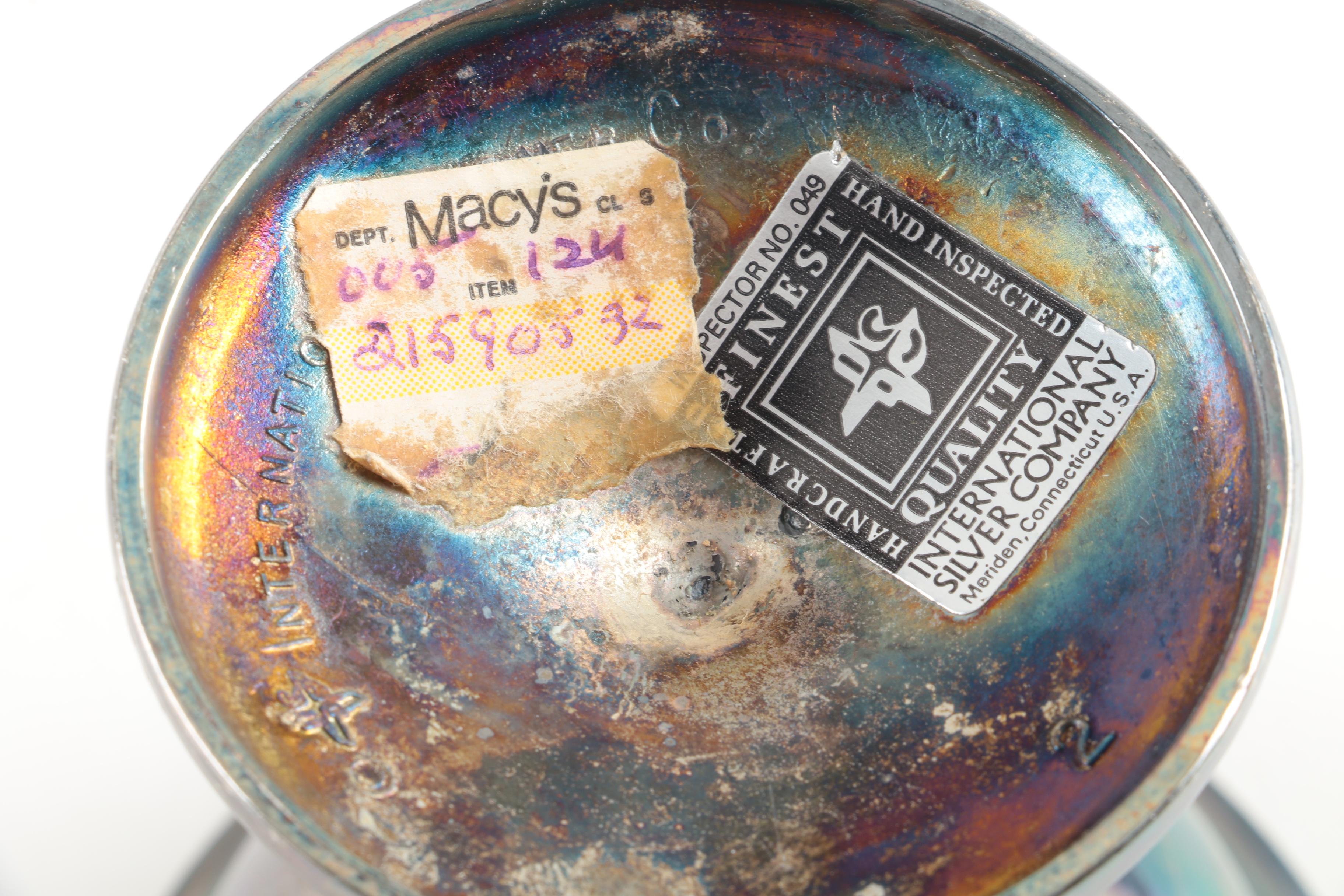 Pair of International Silver Company Silver Plate Champagne Coupes