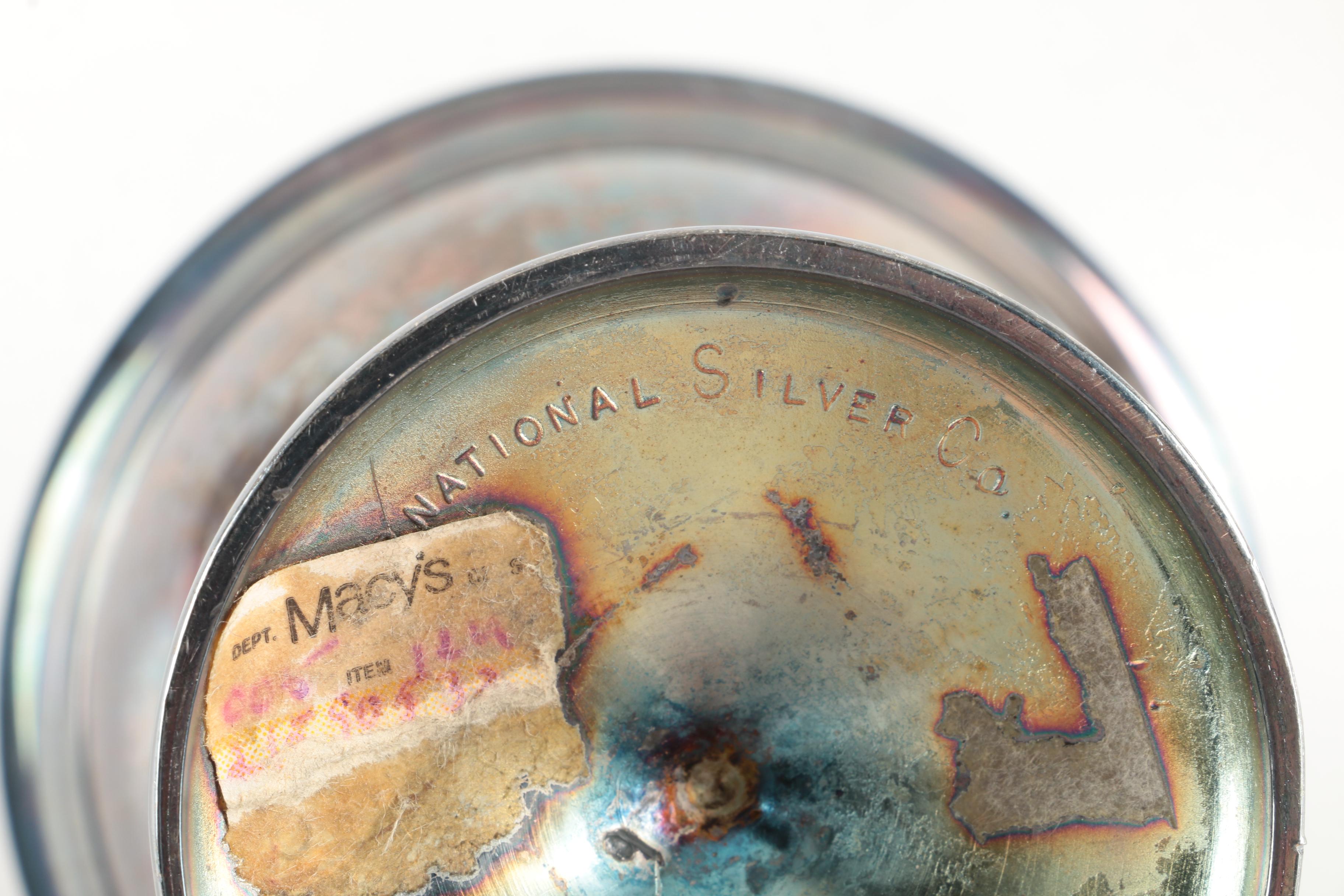 Pair of International Silver Company Silver Plate Champagne Coupes