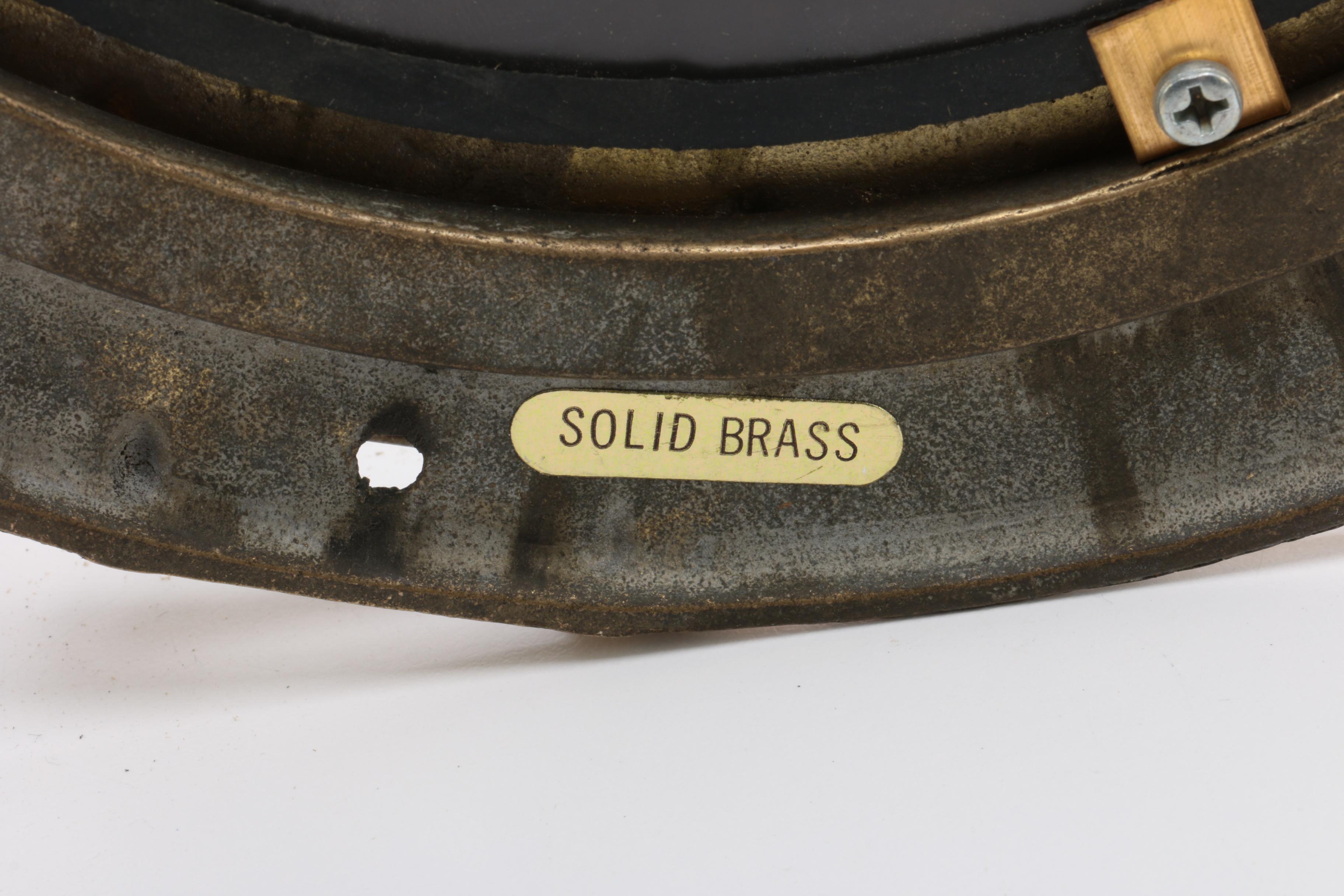 Pair of Solid Brass Porthole Mirrors